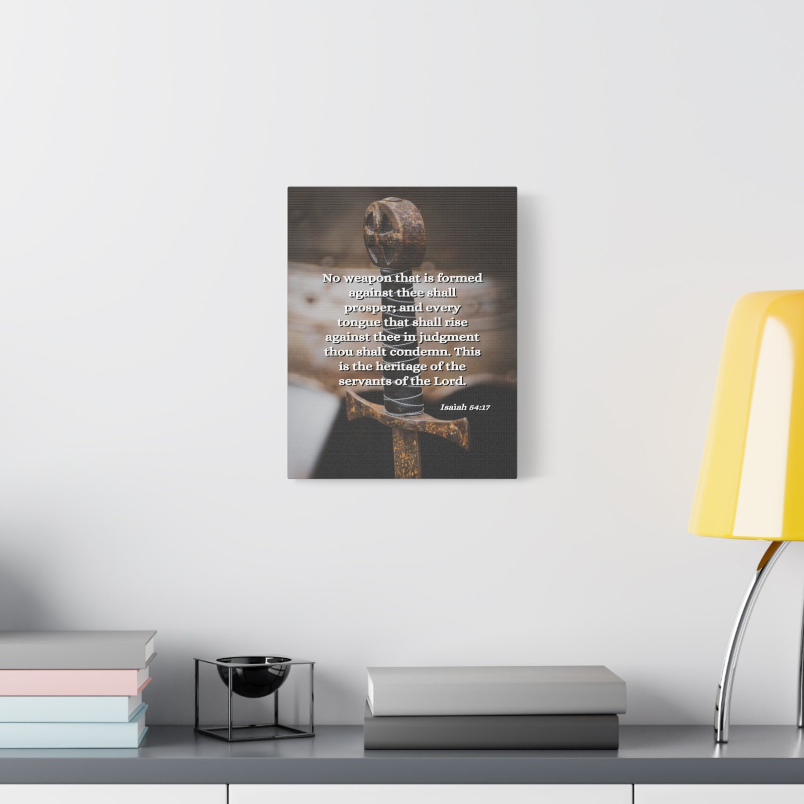 Scripture Walls No Weapon Isaiah 54:17 Bible Verse Canvas Christian Wall Art Ready to Hang-Express Your Love Gifts