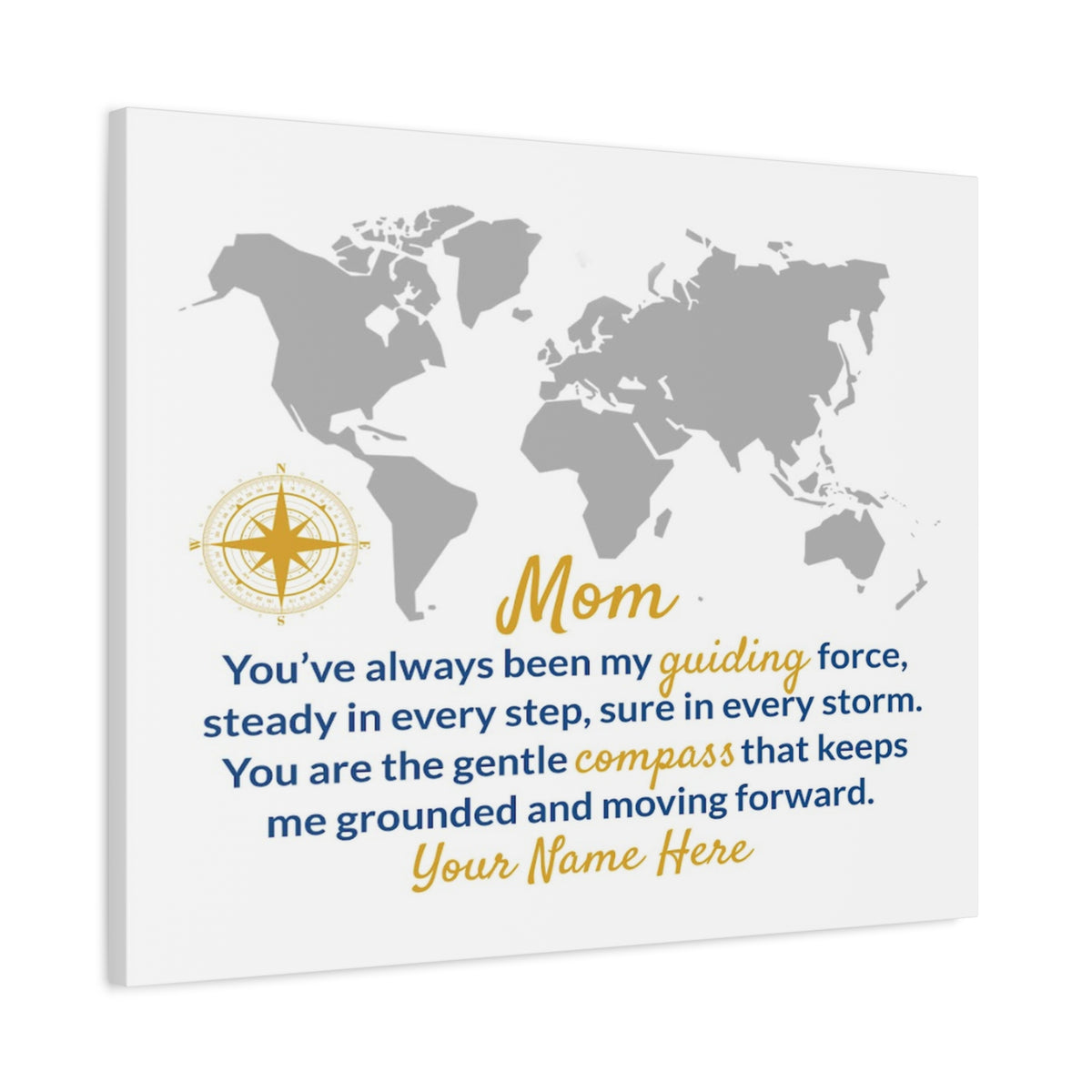 Personalized To Mom Your Love Is My Compass Custom Canvas Wall Art-Express Your Love Gifts