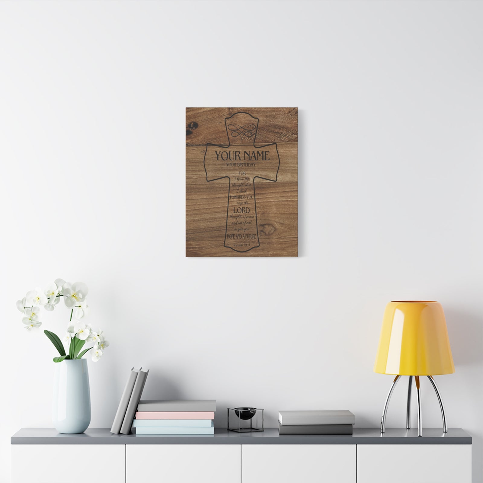 Scripture Walls Personalized Hope and a Future Jeremiah 29:11 Bible Chapter Canvas Christian Wall Art Ready to Hang-Express Your Love Gifts