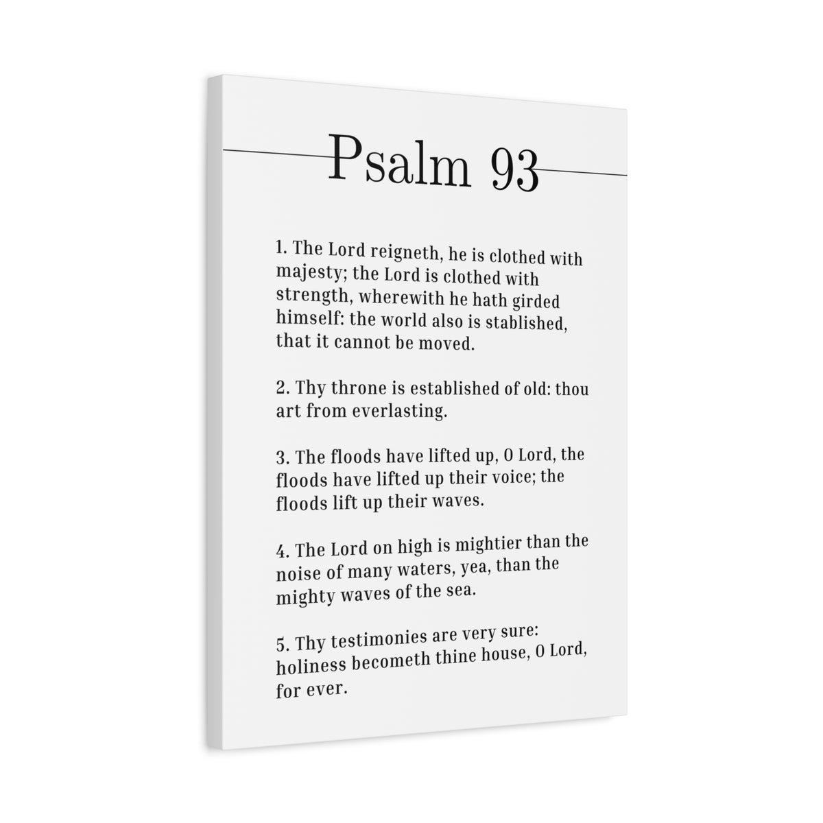 Scripture Canvas The Lord Is Clothed With Strength Psalm 93 Christian Wall Art Bible Verse Print Ready to Hang-Express Your Love Gifts
