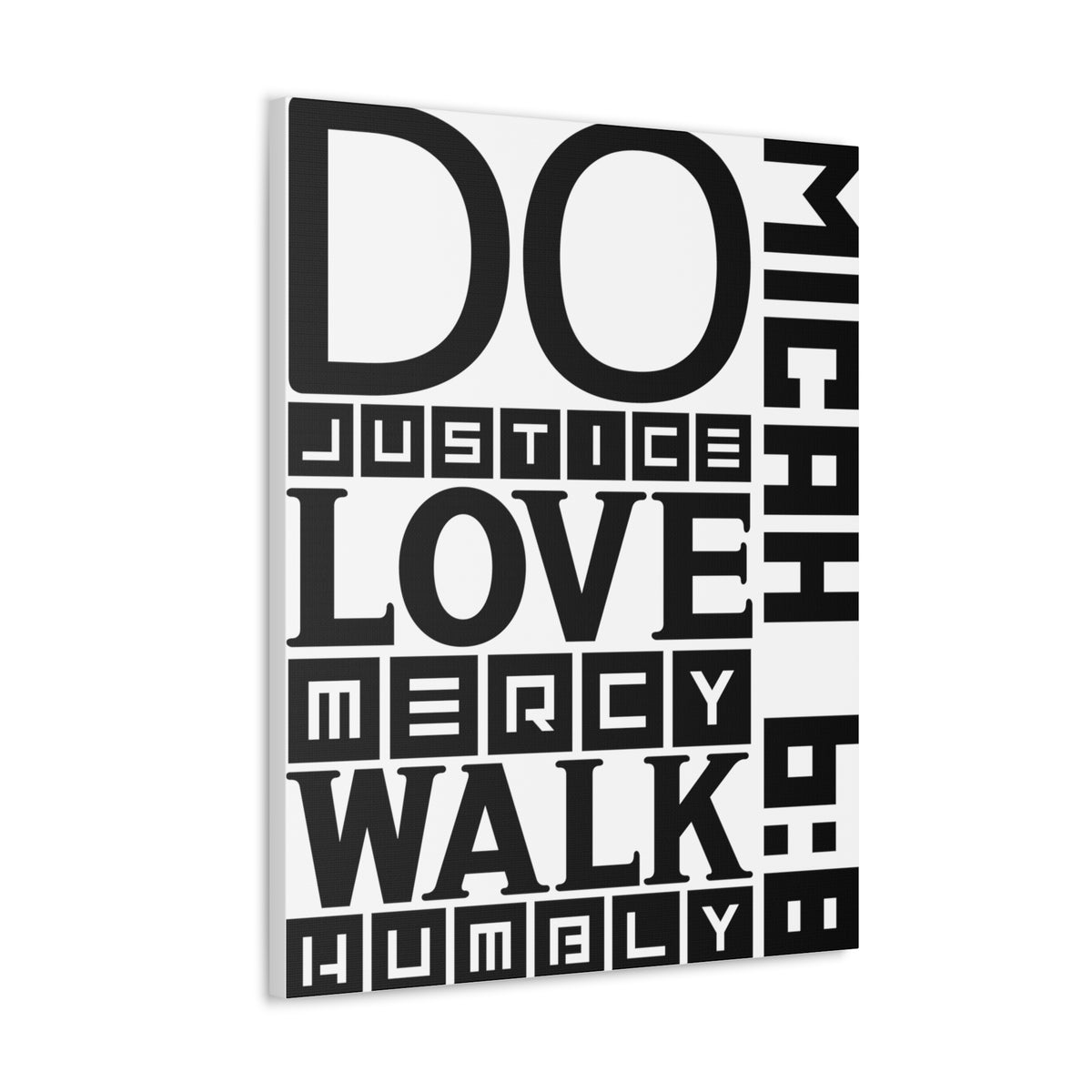 Scripture Walls Micah 6:8 DO Justice Bible Verse Canvas Christian Wall Art Ready to Hang Unframed-Express Your Love Gifts