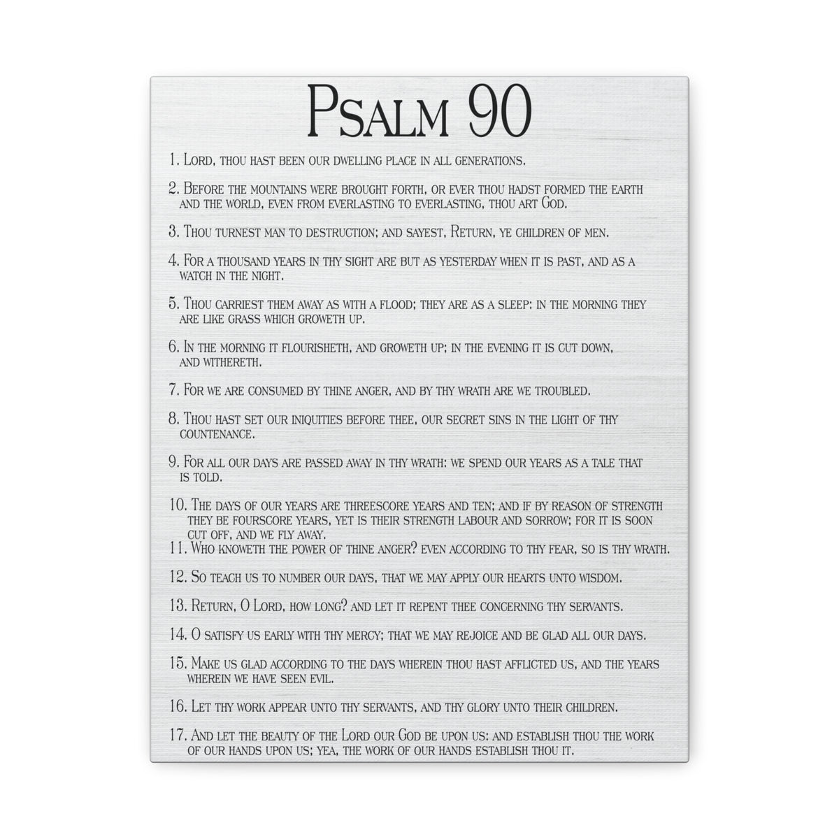 Scripture Walls How Time Flies Fast Psalm 90:13 Christian Wall Art Print Ready to Hang-Express Your Love Gifts