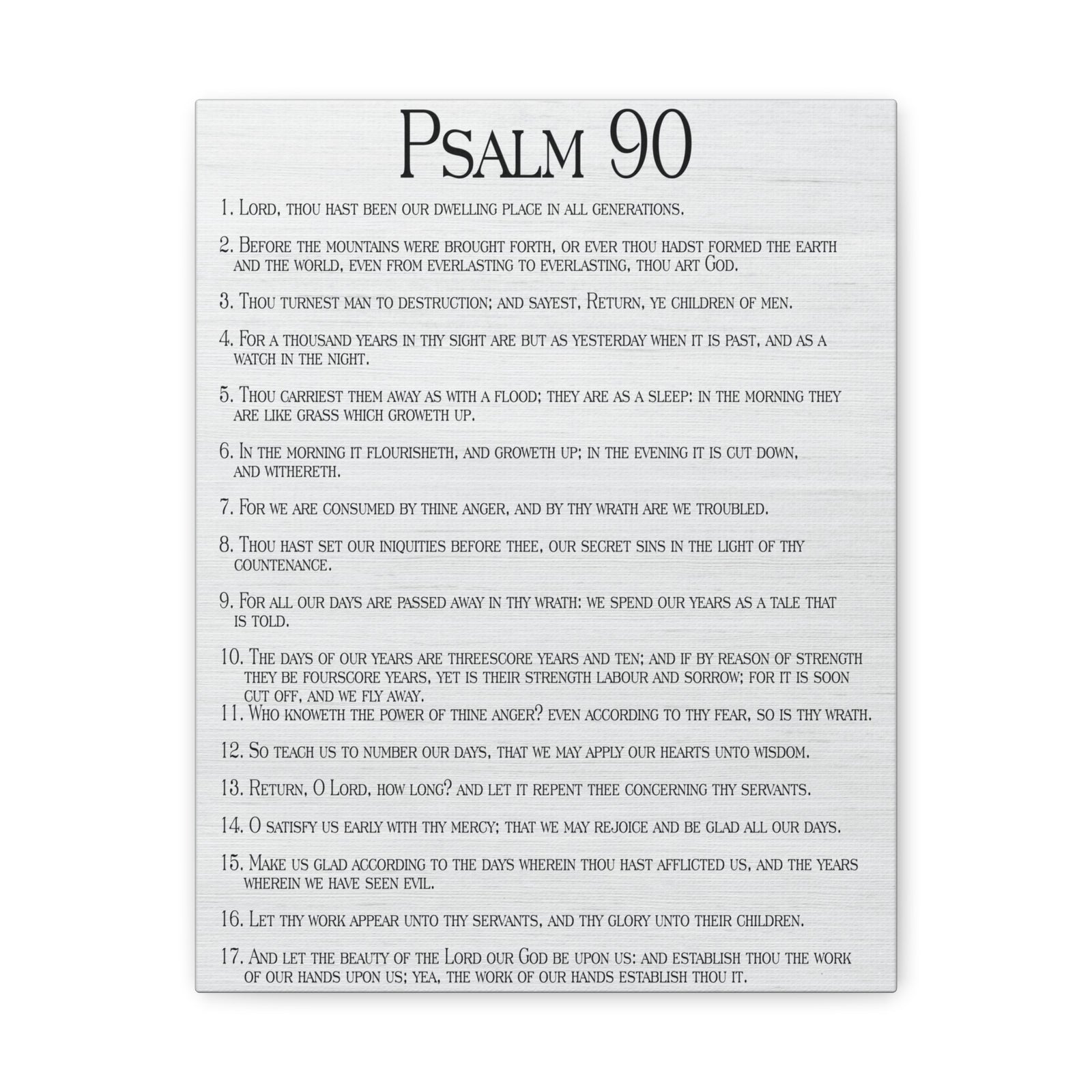 Scripture Walls How Time Flies Fast Psalm 90:13 Christian Wall Art Print Ready to Hang-Express Your Love Gifts