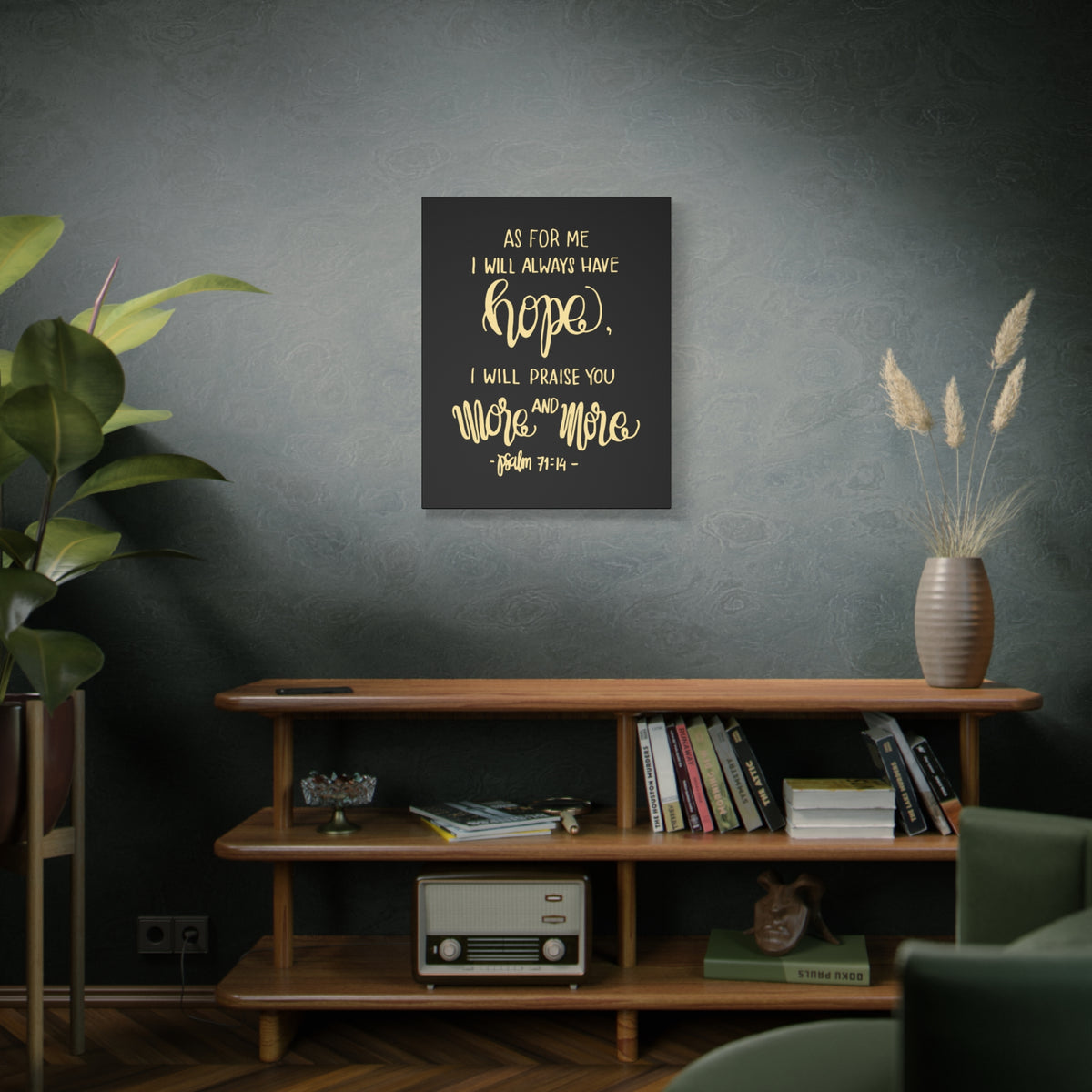 Scripture Canvas As For Me I Will Always Have Hope Psalm 71:14 Christian Wall Art Bible Verse Print Ready To Hang-Express Your Love Gifts