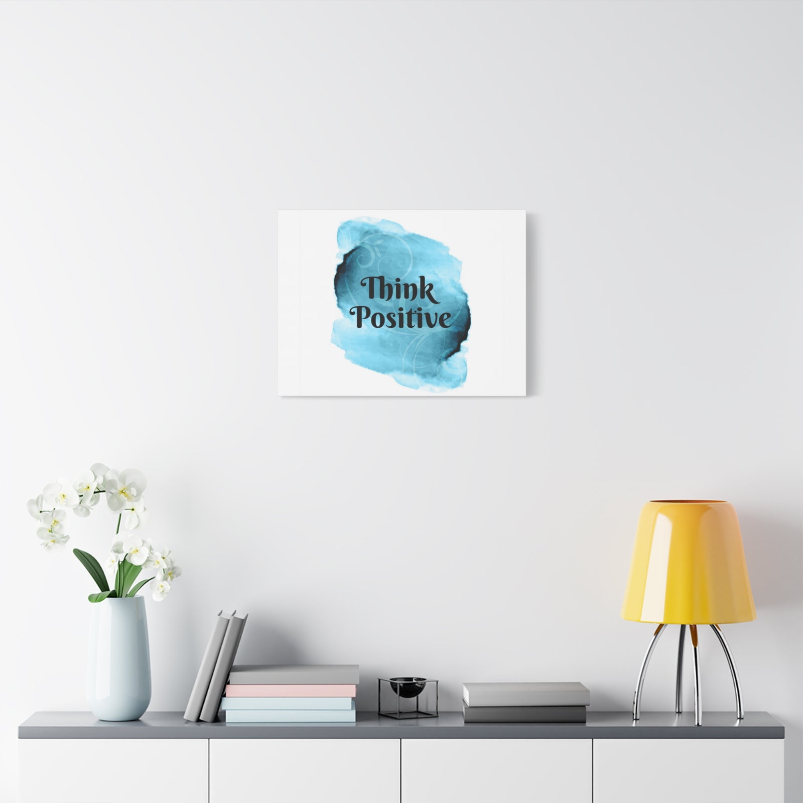 Inspirational Quote Canvas Think Positive Wall Art Motivational Motto Inspiring Prints Artwork Decor Ready to Hang-Express Your Love Gifts