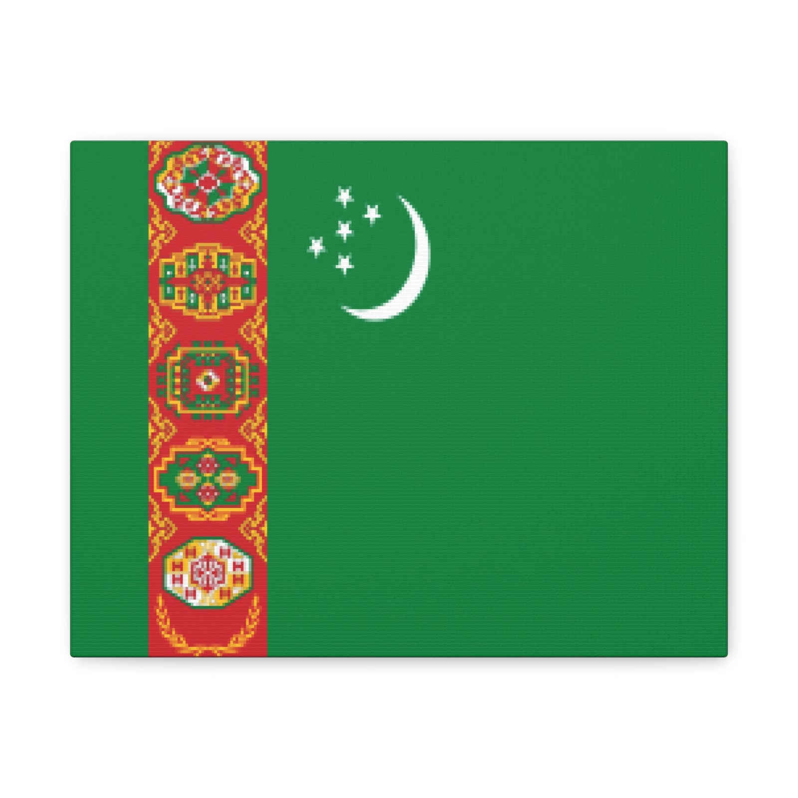 Turkmenistan Country Flag Canvas Vibrant Wall Art Unframed Home Decor-Express Your Love Gifts