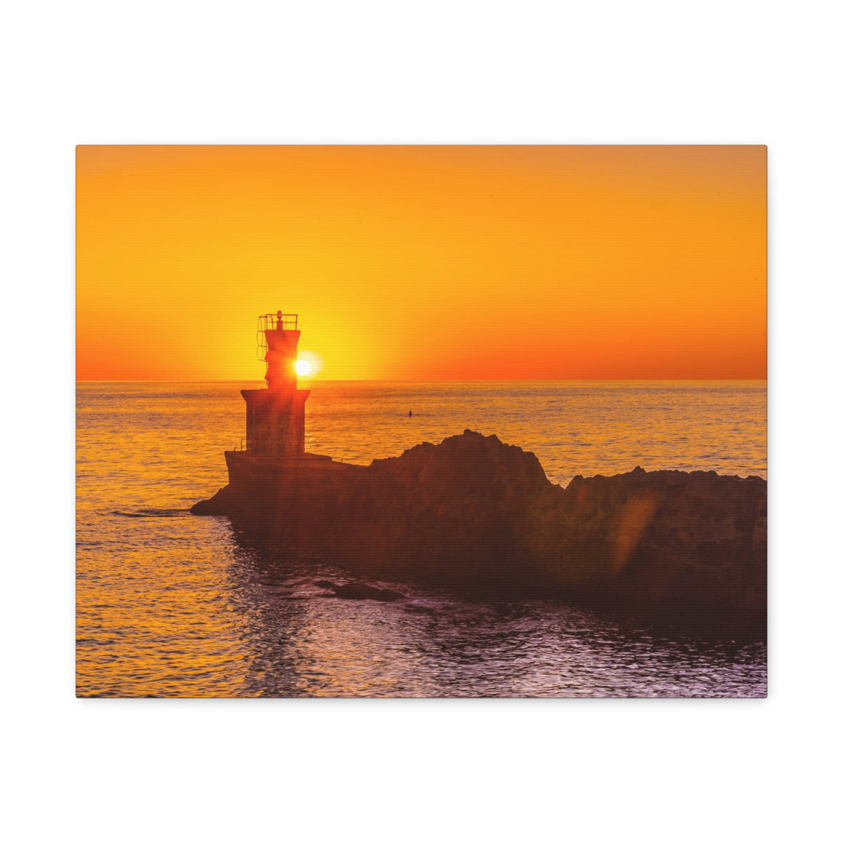 Sun Lighthouse Sunset Forest Floral Nature Photography Canvas Wall Art for Home Decor Ready-to-Hang-Express Your Love Gifts