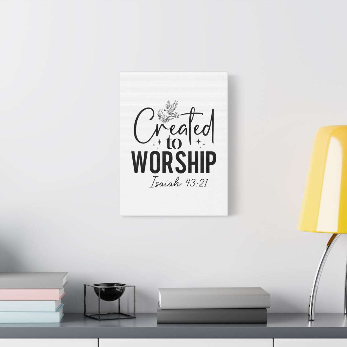 Scripture Walls Isaiah 43:21 Created to Worship Bible Verse Canvas Christian Wall Art Ready to Hang Unframed-Express Your Love Gifts