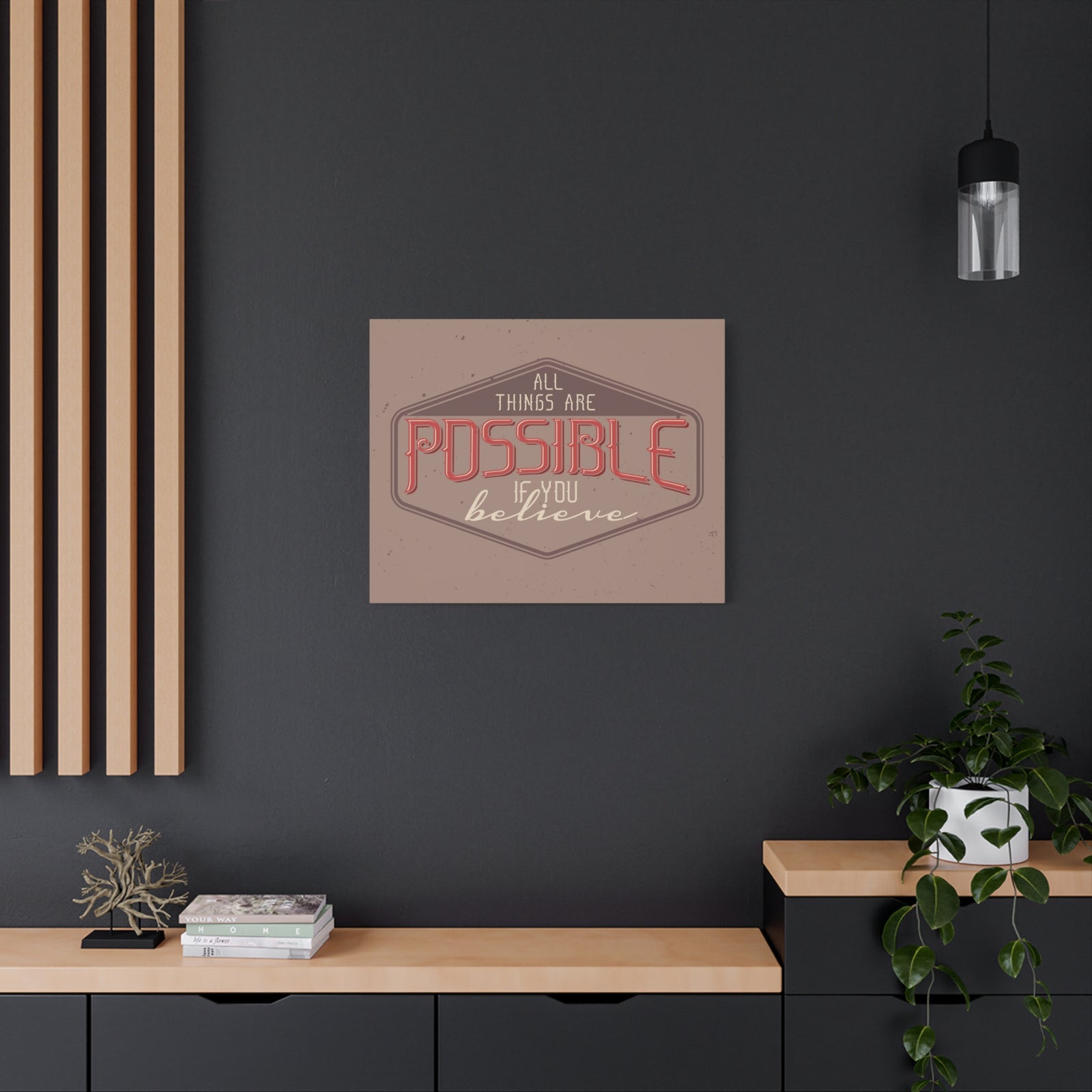 Inspirational Quote Canvas If You Believe Wall Art Motivational Motto Inspiring Prints Artwork Decor Ready to Hang-Express Your Love Gifts