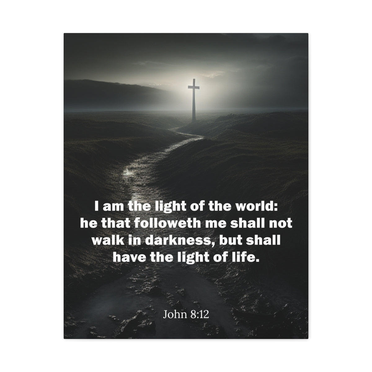 Scripture Walls I Am the Light of the World John 8:12 Christian Wall Art Print Ready to Hang Unframed-Express Your Love Gifts