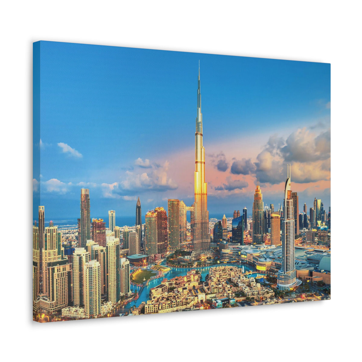 Dubai Daytime Skyline Canvas Artwork High-Quality Breathtaking Stunning Cityscape for Home Decor Ready to Hang-Express Your Love Gifts