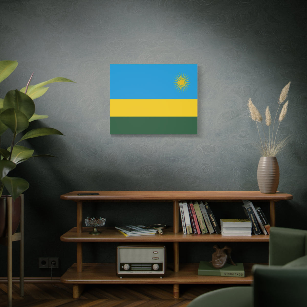 Rwanda Country Flag Canvas Vibrant Wall Art Unframed Home Decor-Express Your Love Gifts