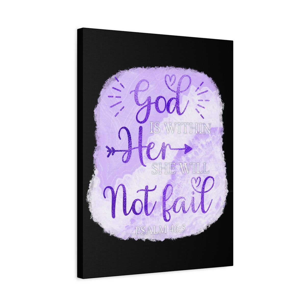 Scripture Walls Psalm 46:5 God is Within Her Bible Verse Canvas Christian Wall Art Ready to Hang Unframed-Express Your Love Gifts