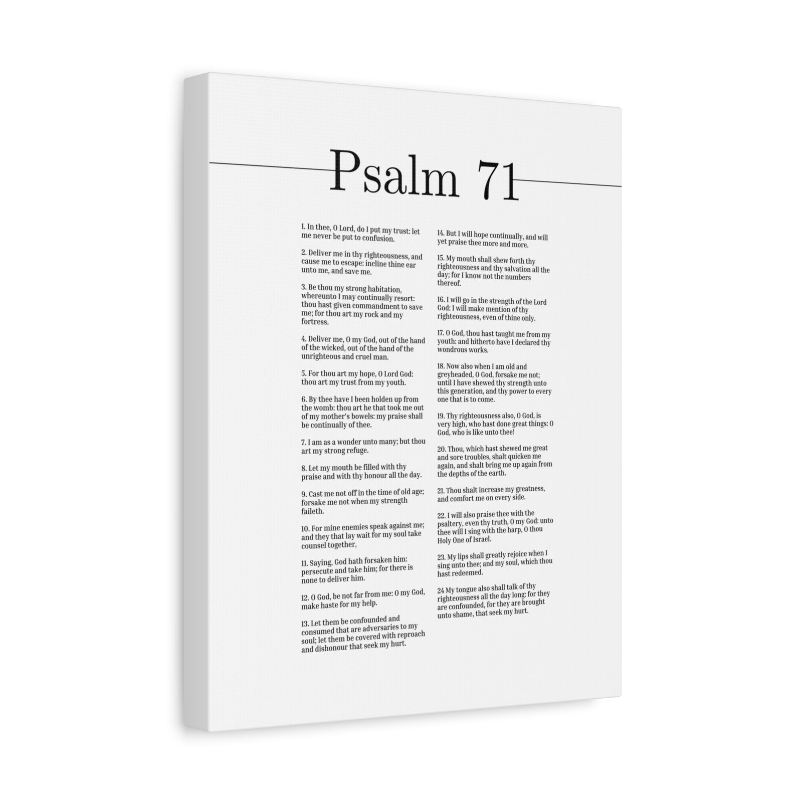 Scripture Canvas O Thou Holy One Of Israel Psalm 71 Christian Wall Art Bible Verse Print Ready to Hang-Express Your Love Gifts