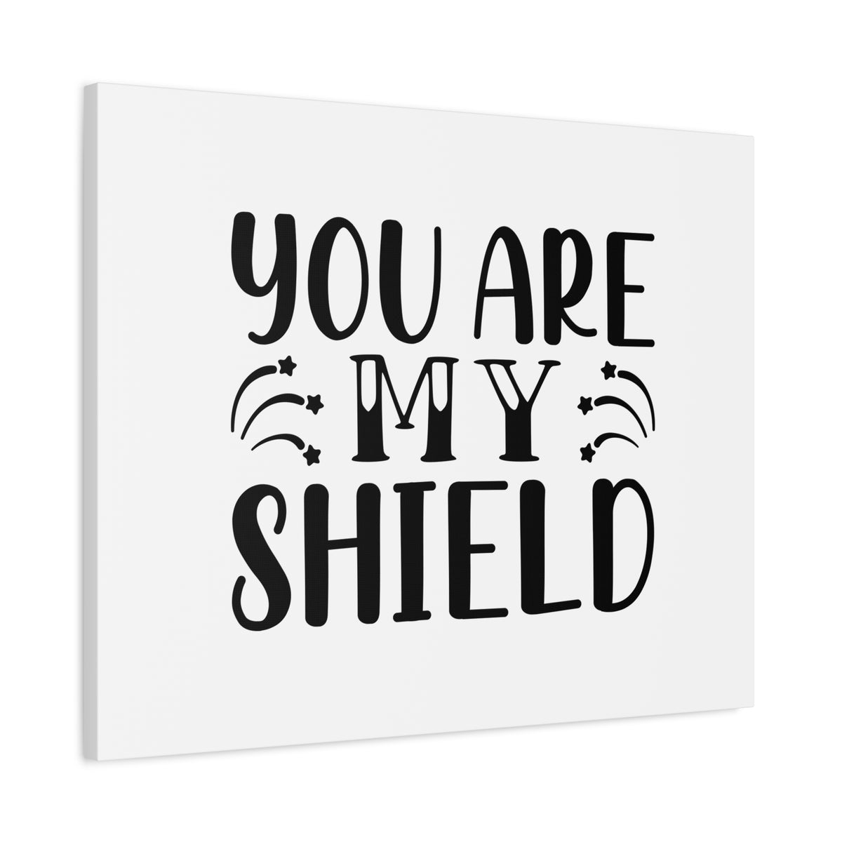 Scripture Canvas You Are My Shield Psalm 28:7 Christian Wall Art Bible Verse Print Ready to Hang-Express Your Love Gifts