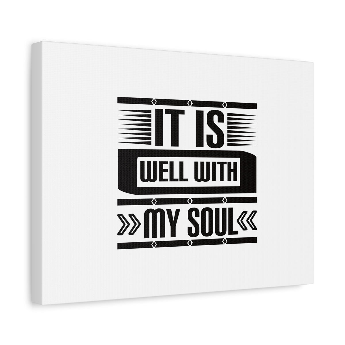 Scripture Canvas It Is Well With My Soul Psalm 42:7 White Christian Wall Art Bible Verse Print Ready to Hang-Express Your Love Gifts