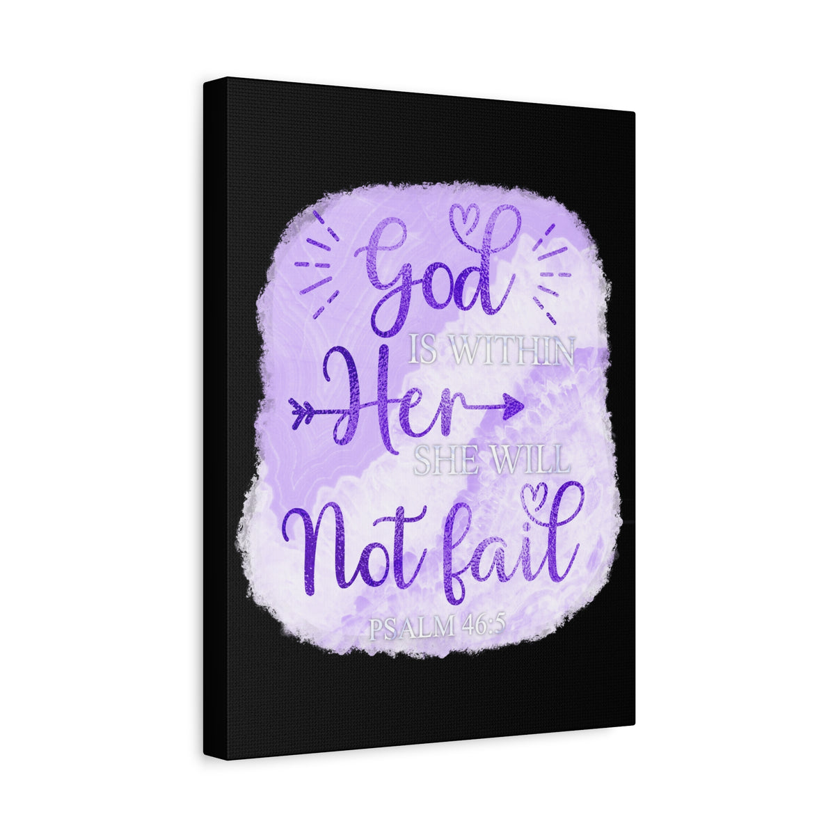 Scripture Walls Psalm 46:5 God is Within Her Bible Verse Canvas Christian Wall Art Ready to Hang Unframed-Express Your Love Gifts