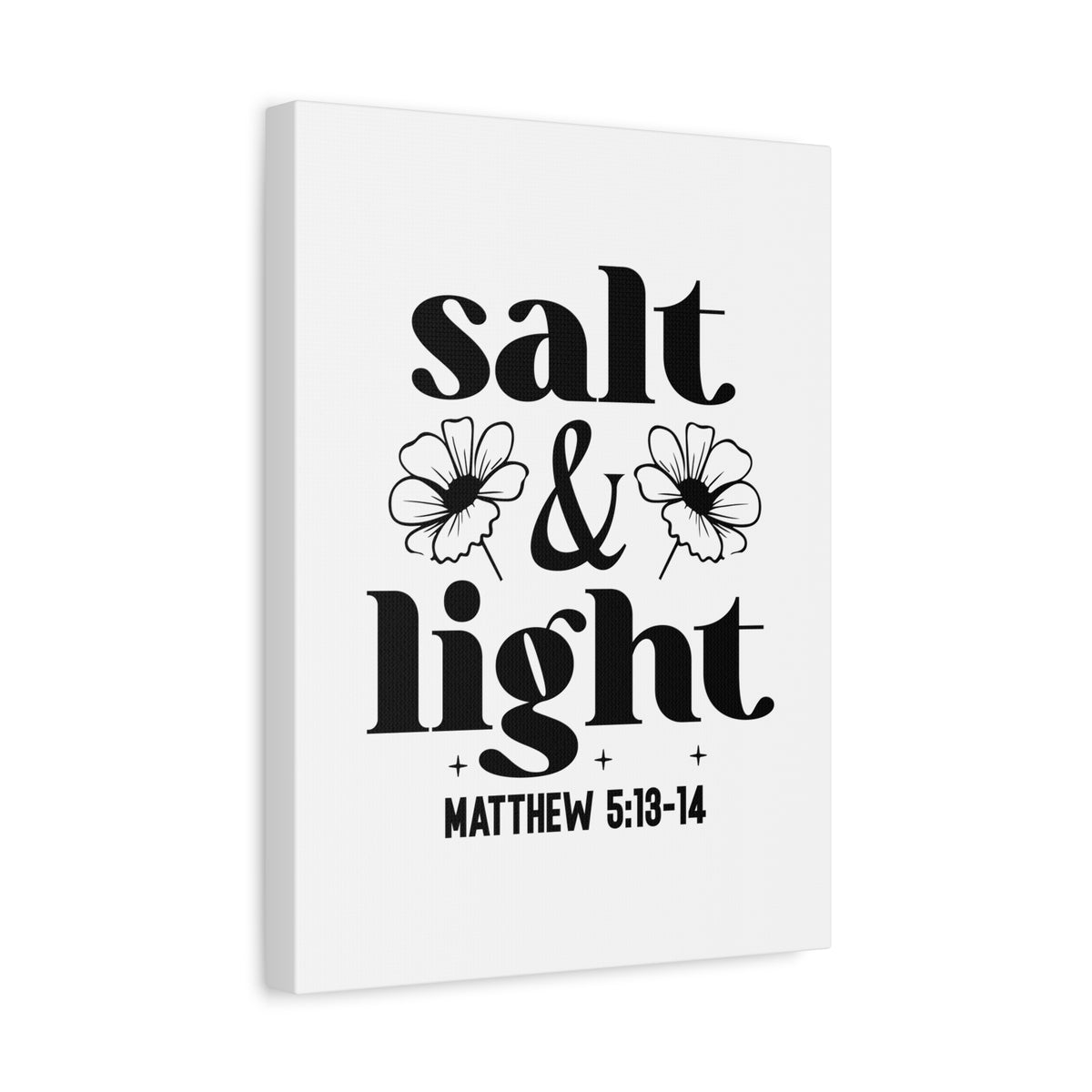 Scripture Walls Matthew 5:13-14 Salt & Light Bible Verse Canvas Christian Wall Art Ready to Hang Unframed-Express Your Love Gifts