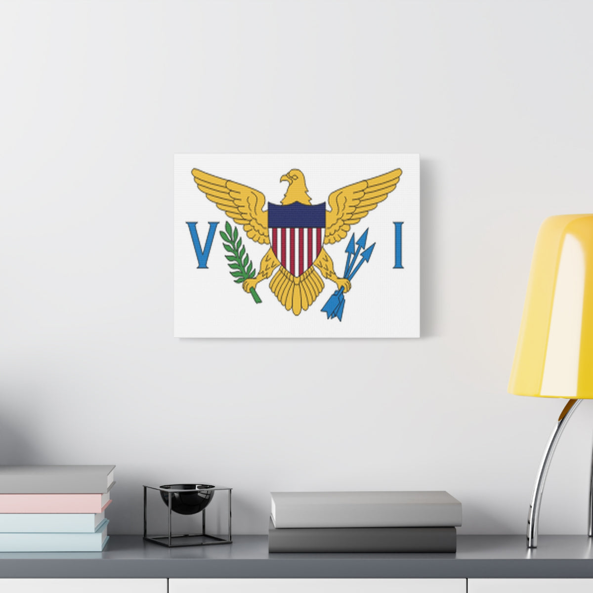 United States Virgin Islands Country Flag Canvas Vibrant Wall Art Unframed Home Decor-Express Your Love Gifts