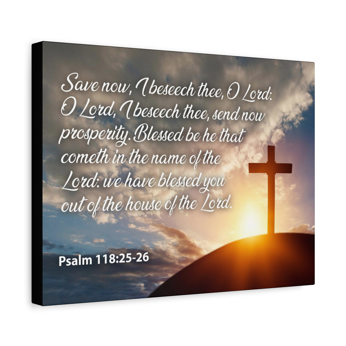 Bible Verse Canvas The House of The Lord Psalm 118:25-26 Christian Home Decor Scripture Art-Express Your Love Gifts