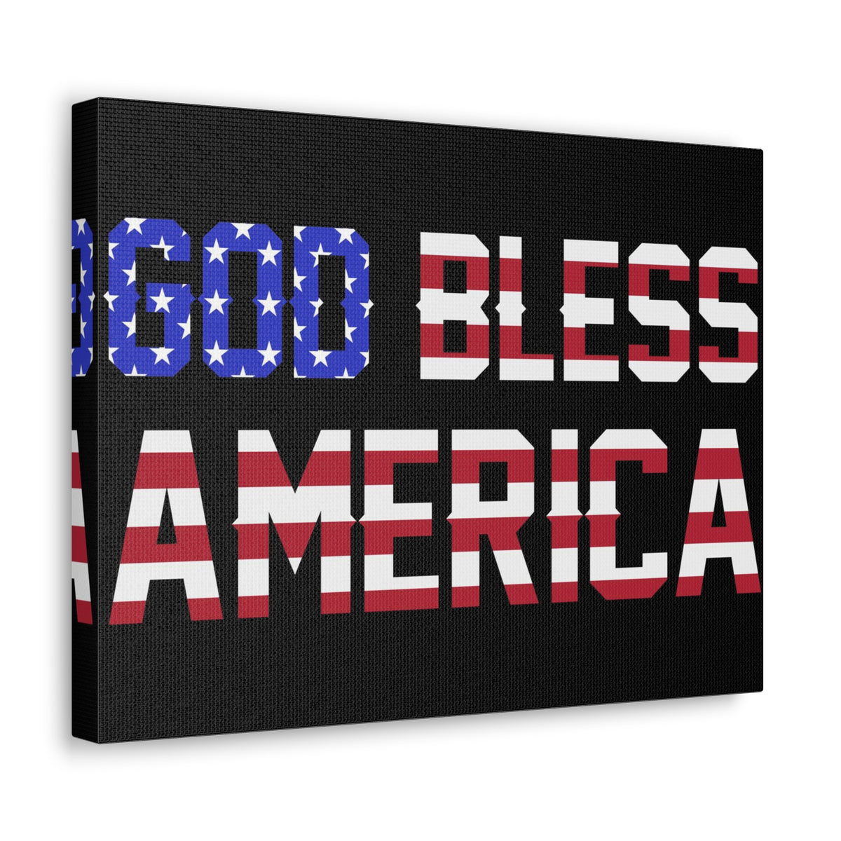 God Bless America American Flag Canvas Wall Art for Home Decor Ready-to-Hang-Express Your Love Gifts