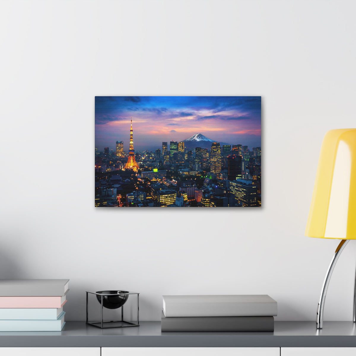 Tokyo Night Skyline Canvas Artwork High-Quality Breathtaking Stunning Cityscape for Home Decor Ready to Hang-Express Your Love Gifts