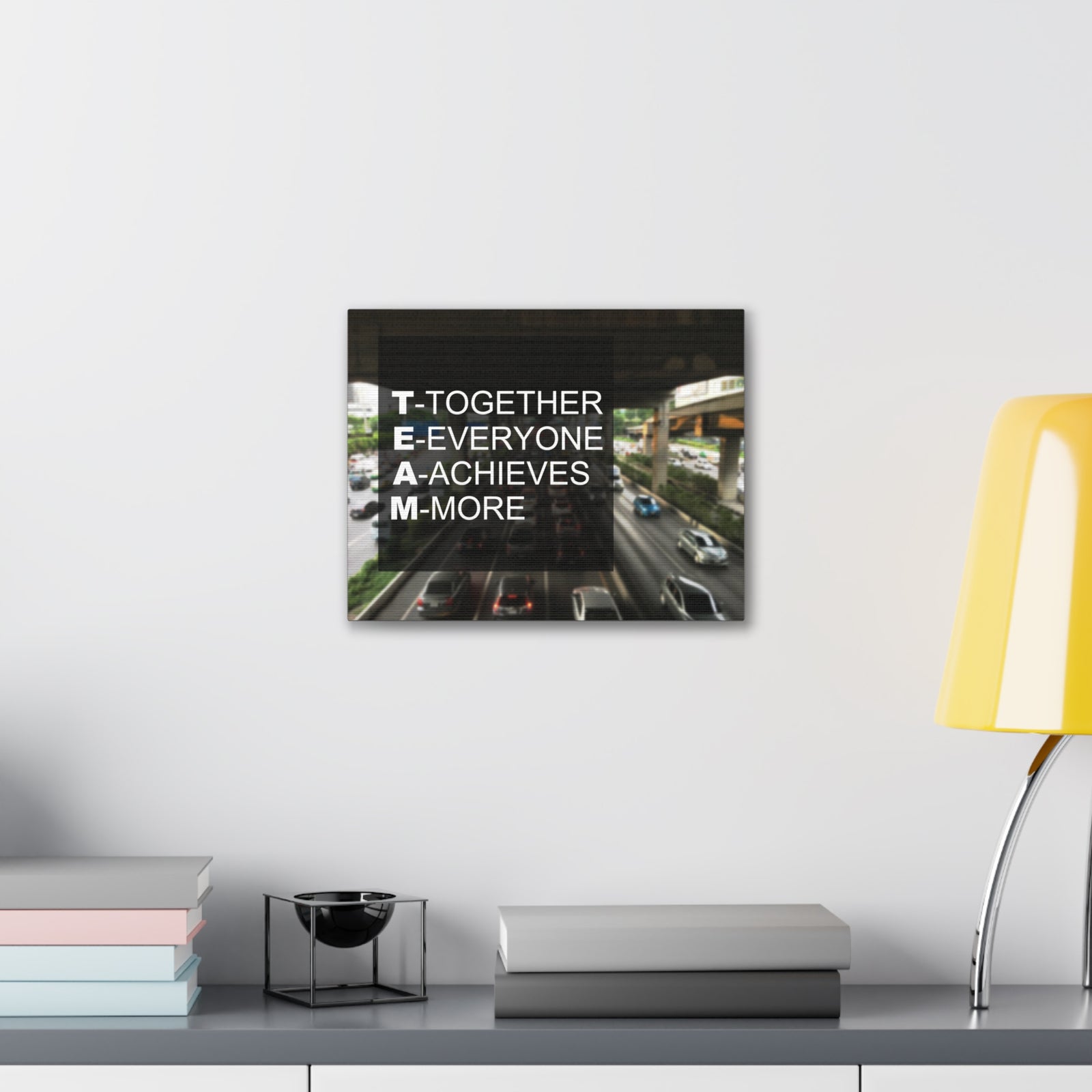 Inspirational Quote Canvas Together Everyone Achieves More Wall Art Motivational Motto Inspiring Prints Artwork Decor Ready to Hang-Express Your Love Gifts