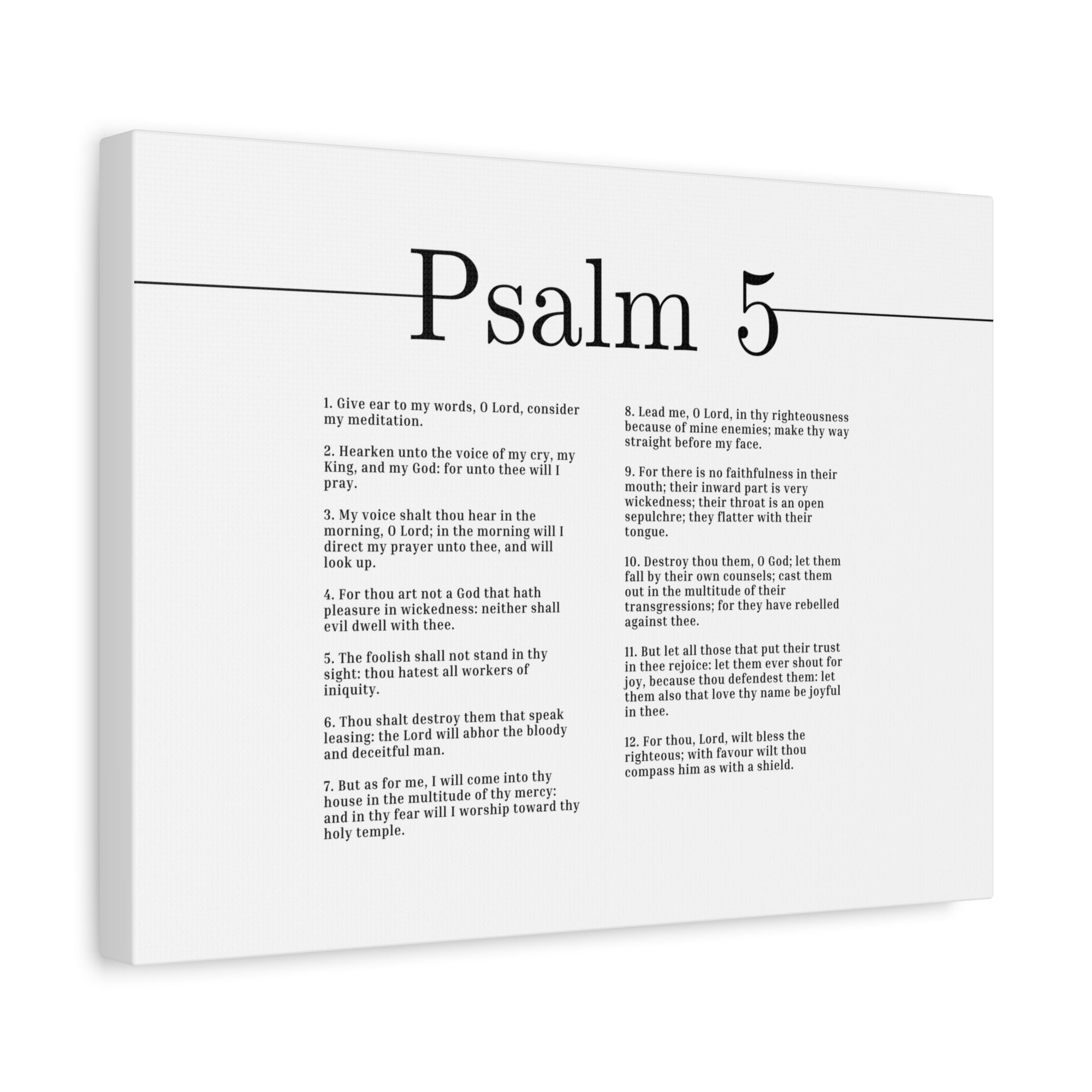 Scripture Canvas Will Bless The Righteous Psalm 5 Christian Wall Art Bible Verse Print Ready to Hang-Express Your Love Gifts