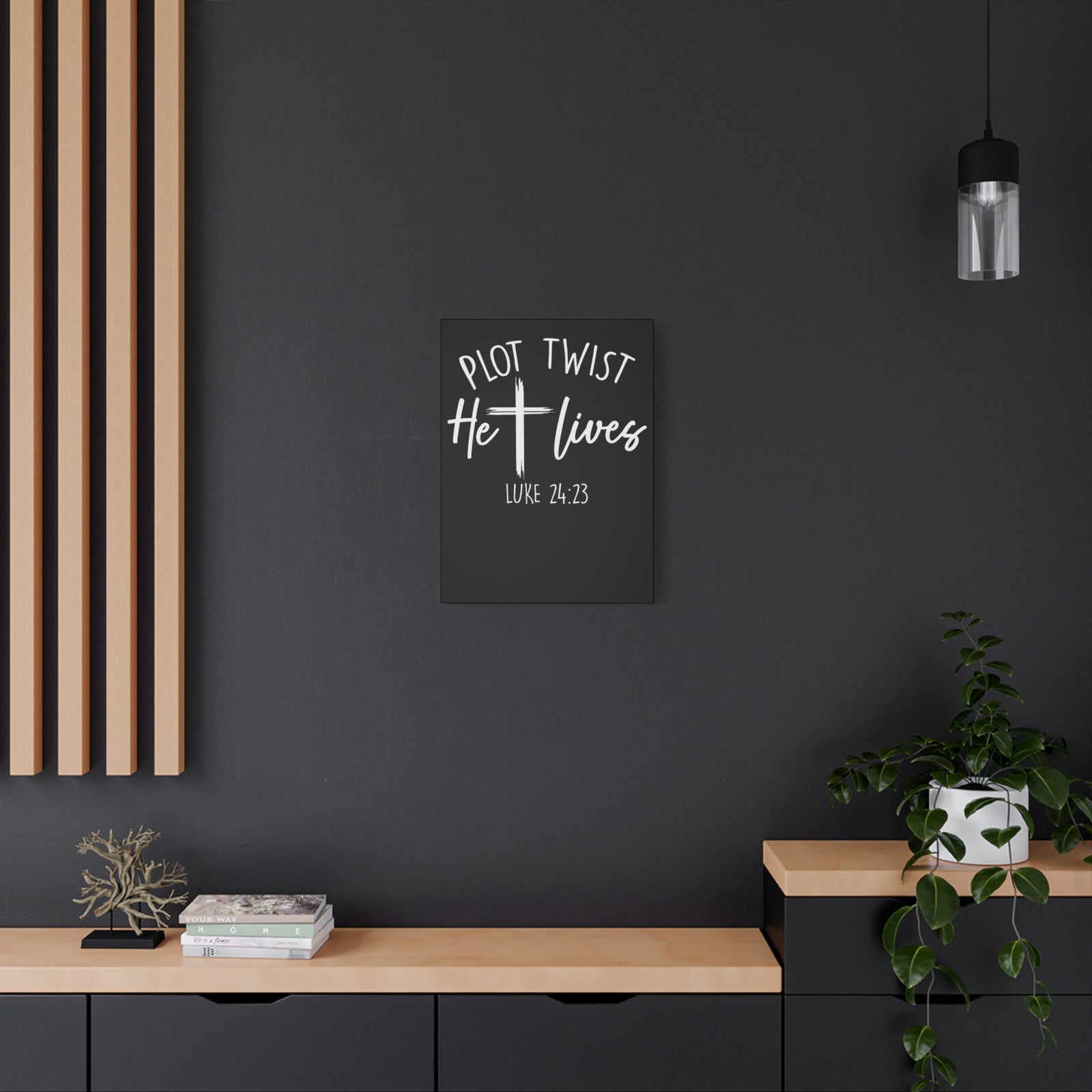 Scripture Walls Luke 24:23 Plot Twist Bible Verse Canvas Christian Wall Art Ready to Hang Unframed-Express Your Love Gifts