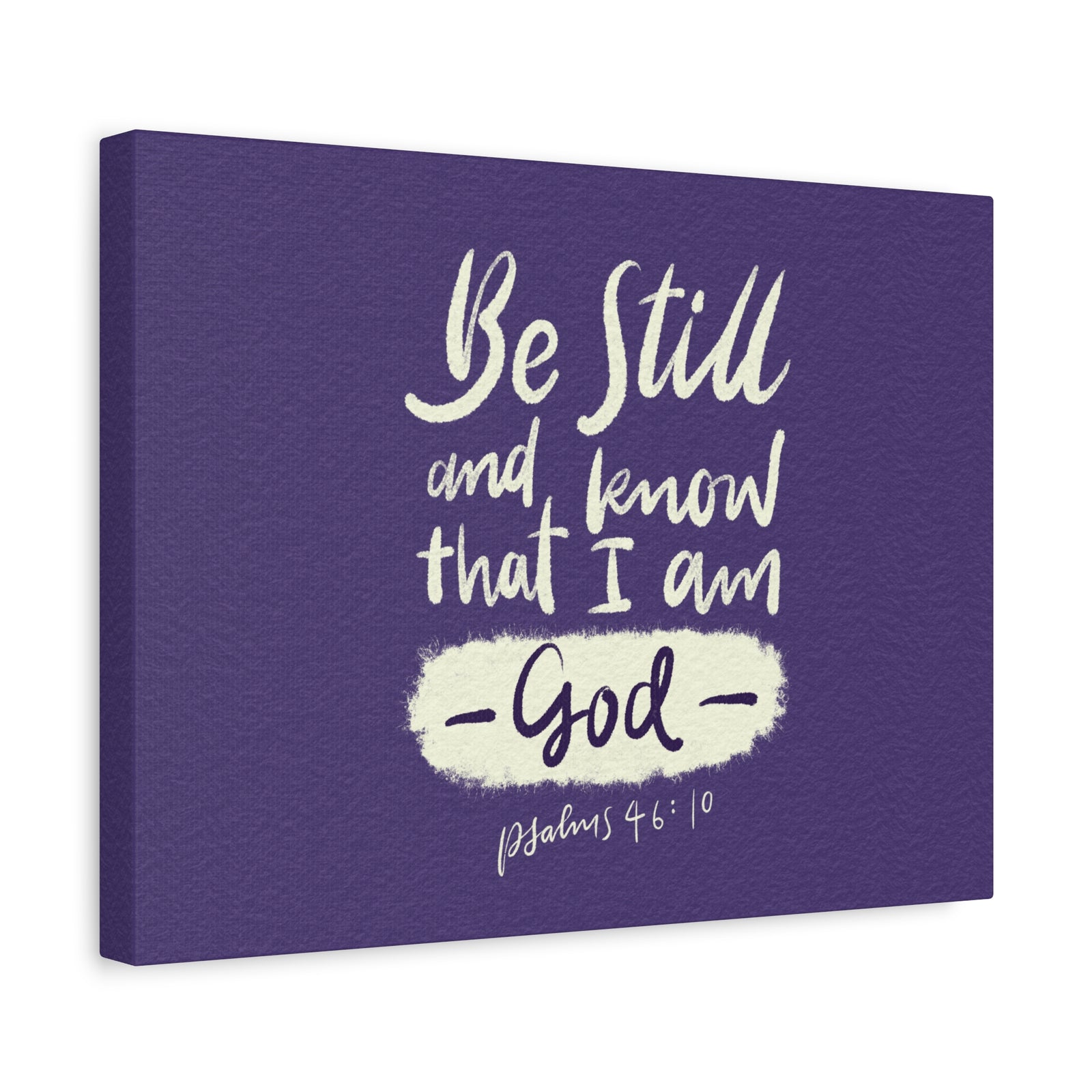 Scripture Walls Know That I Am God Psalm 46:10 Bible Verse Canvas Christian Wall Art Ready to Hang-Express Your Love Gifts