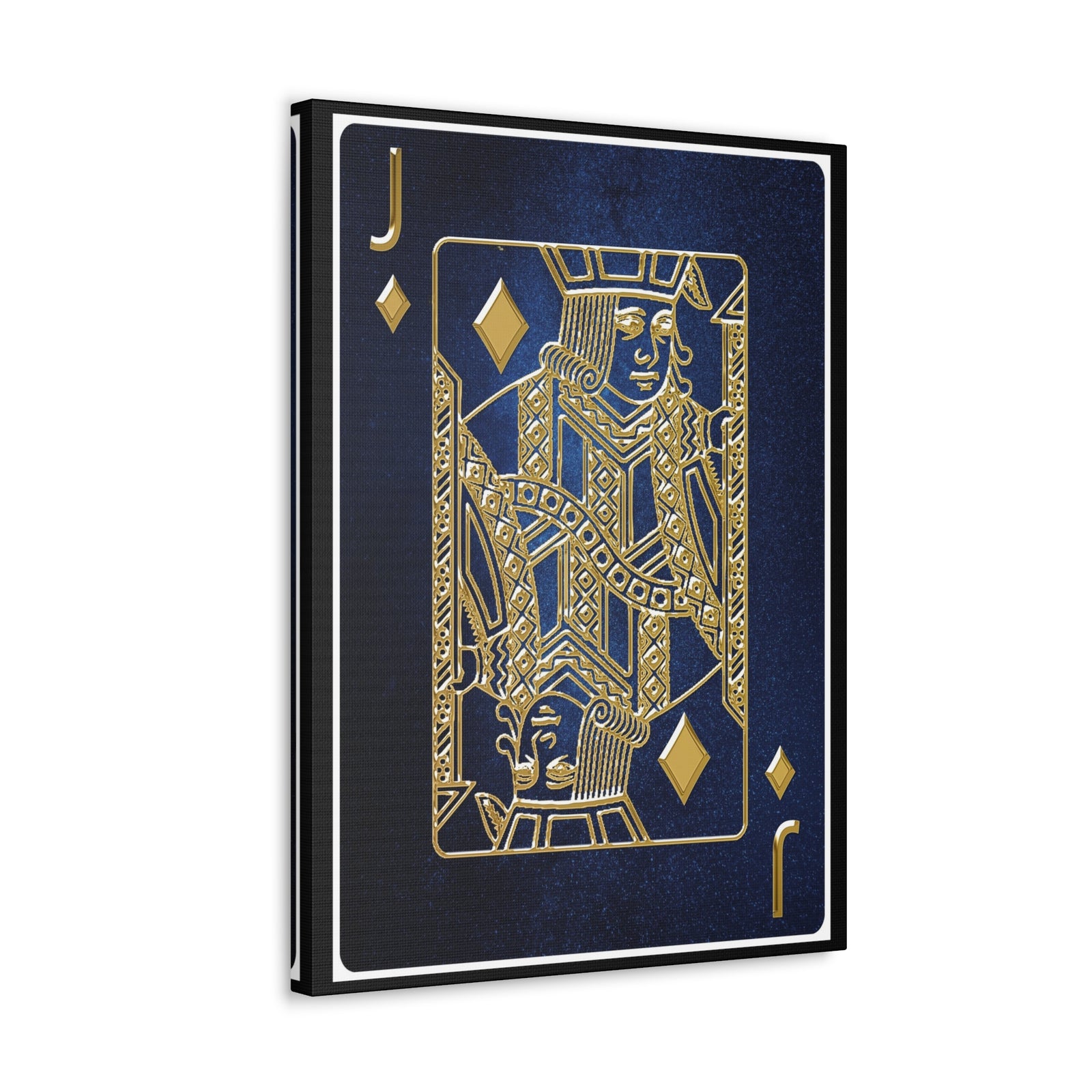 Jack Of Diamonds Space Background Playing Card Canvas Wall Art for Home Decor Ready-to-Hang-Express Your Love Gifts