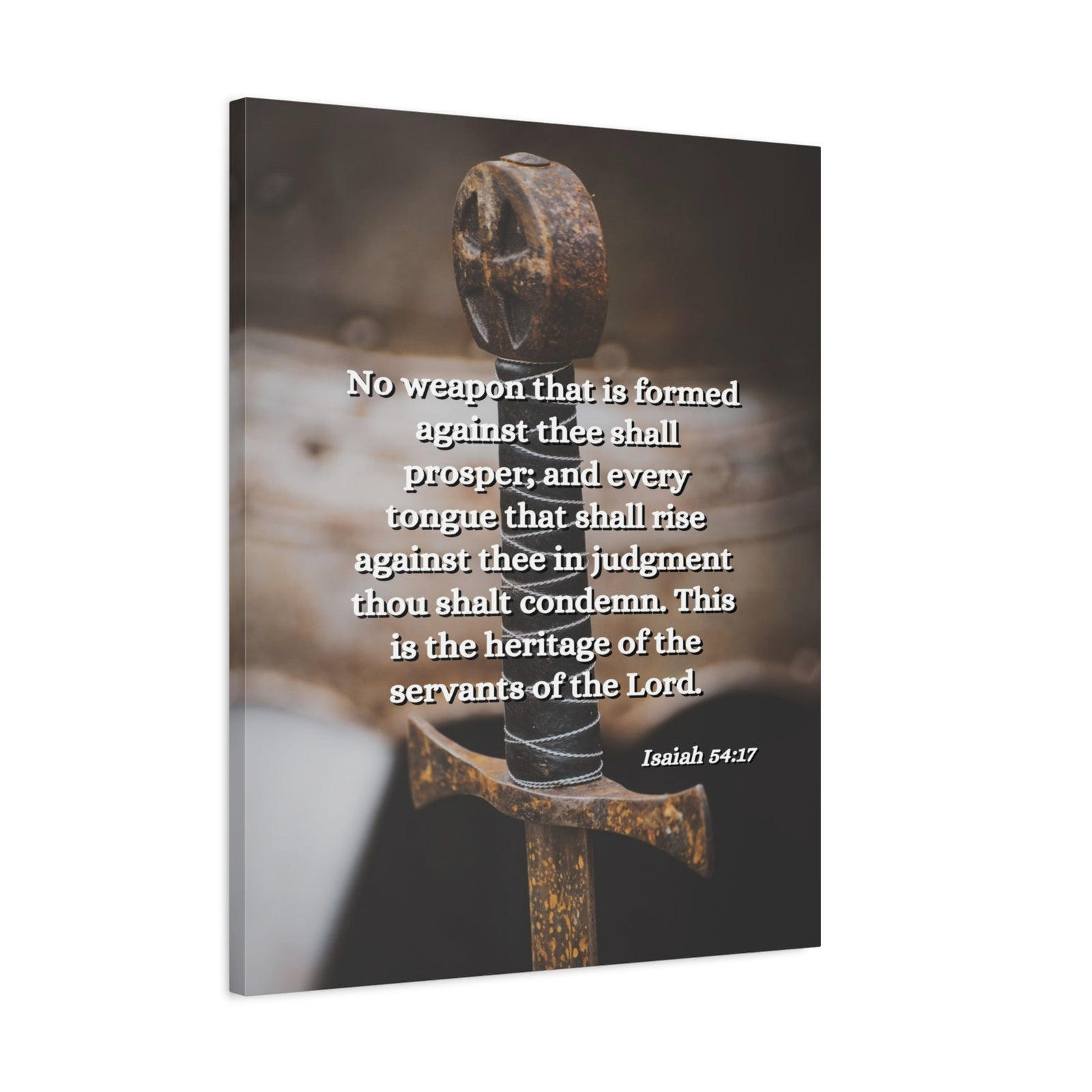 Scripture Walls No Weapon Isaiah 54:17 Bible Verse Canvas Christian Wall Art Ready to Hang-Express Your Love Gifts