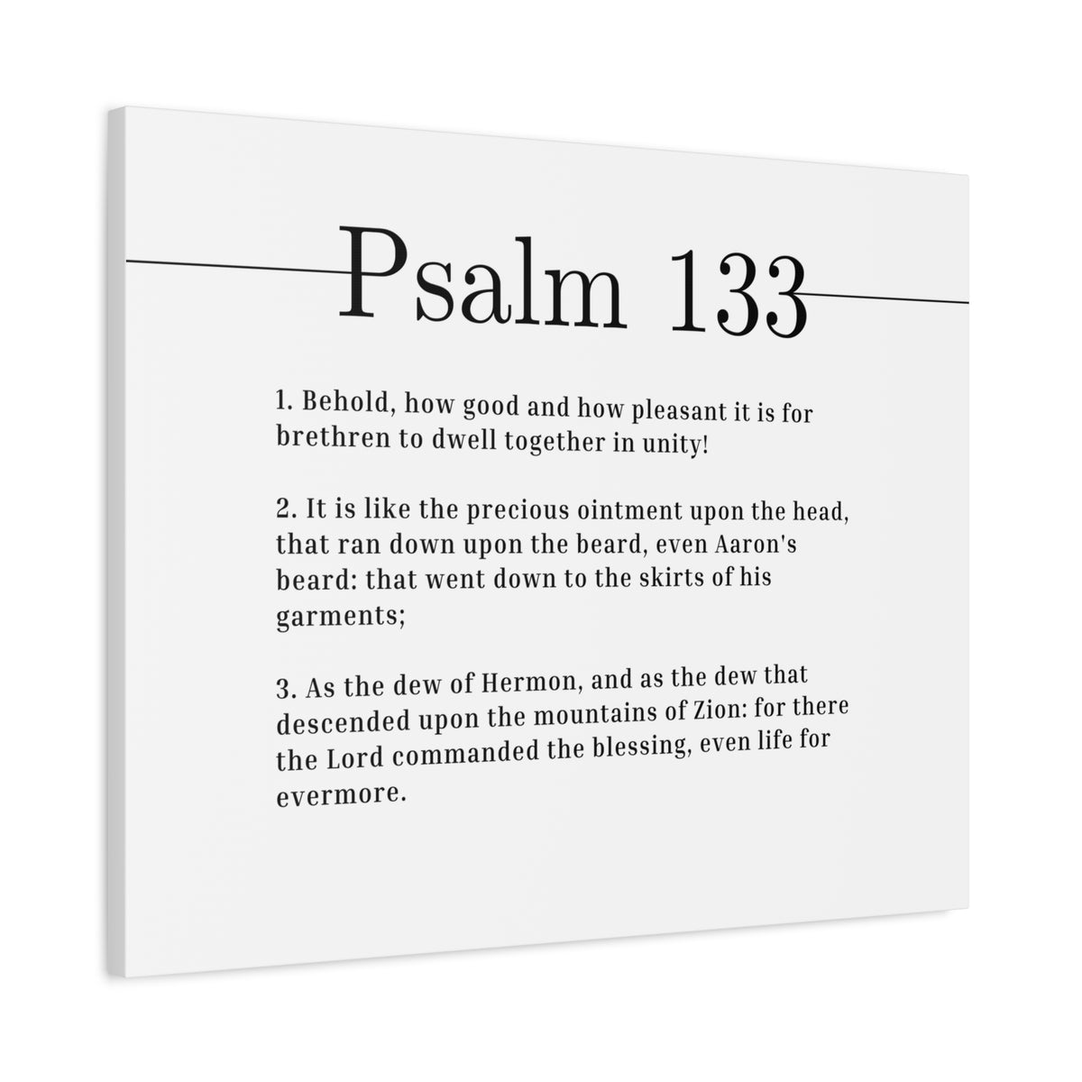 Scripture Canvas Dwell Together In Unity Psalm 133 Christian Wall Art Bible Verse Print Ready to Hang-Express Your Love Gifts