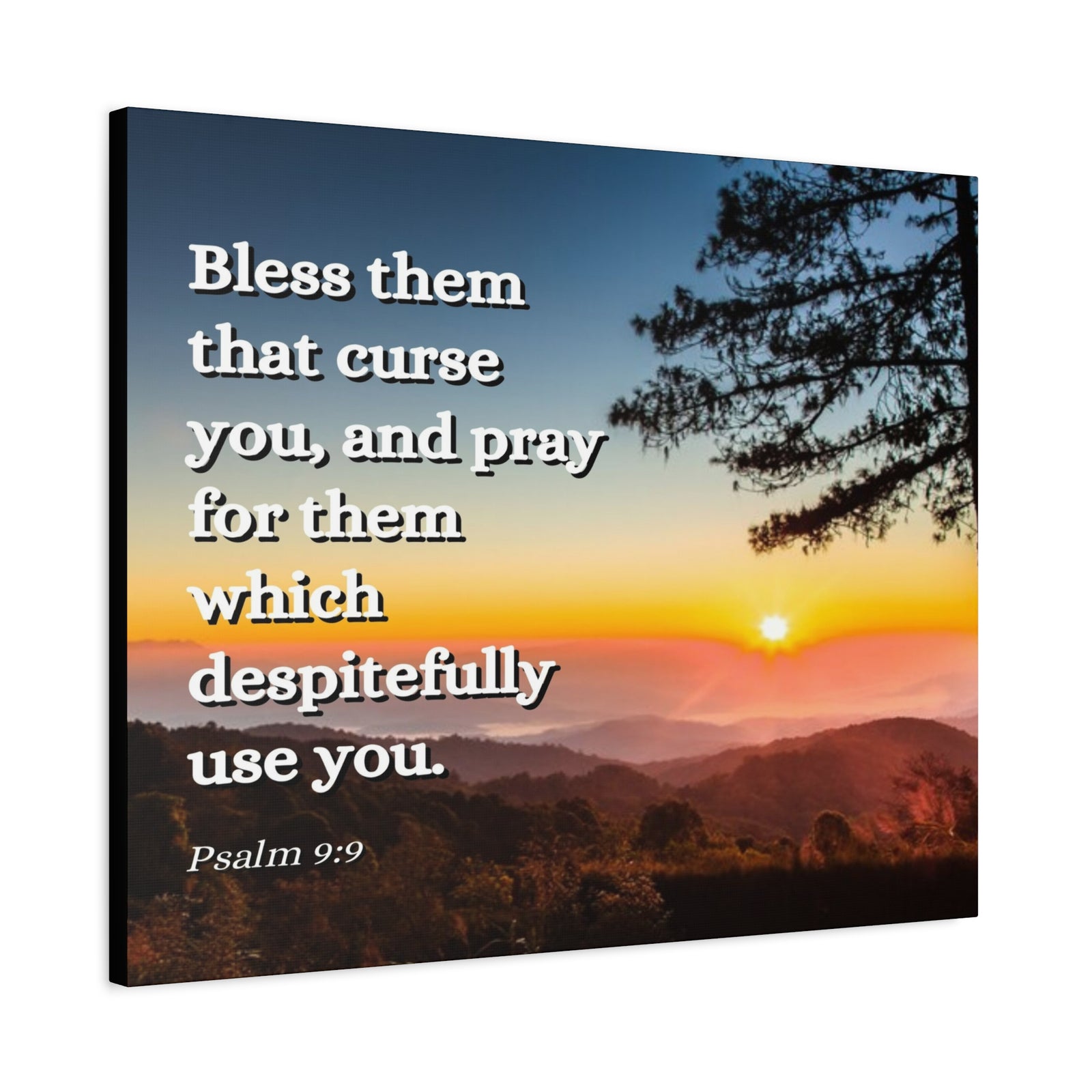 Scripture Canvas Times Of Trouble Psalm 9:9 Christian Wall Art Bible Verse Print Ready to Hang-Express Your Love Gifts