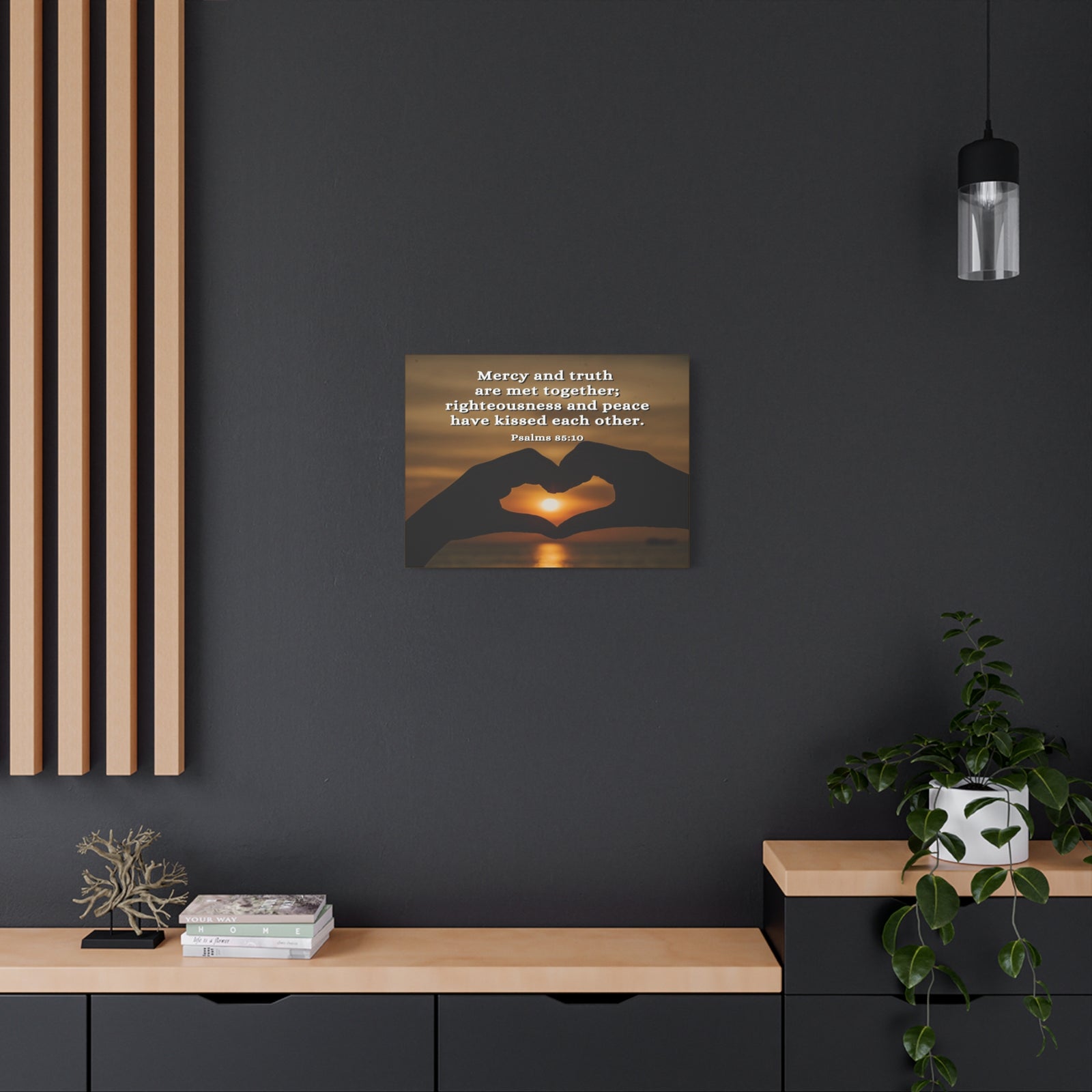 Scripture Walls Mercy And Truth Psalms 85:10 Bible Verse Canvas Christian Wall Art Ready to Hang-Express Your Love Gifts