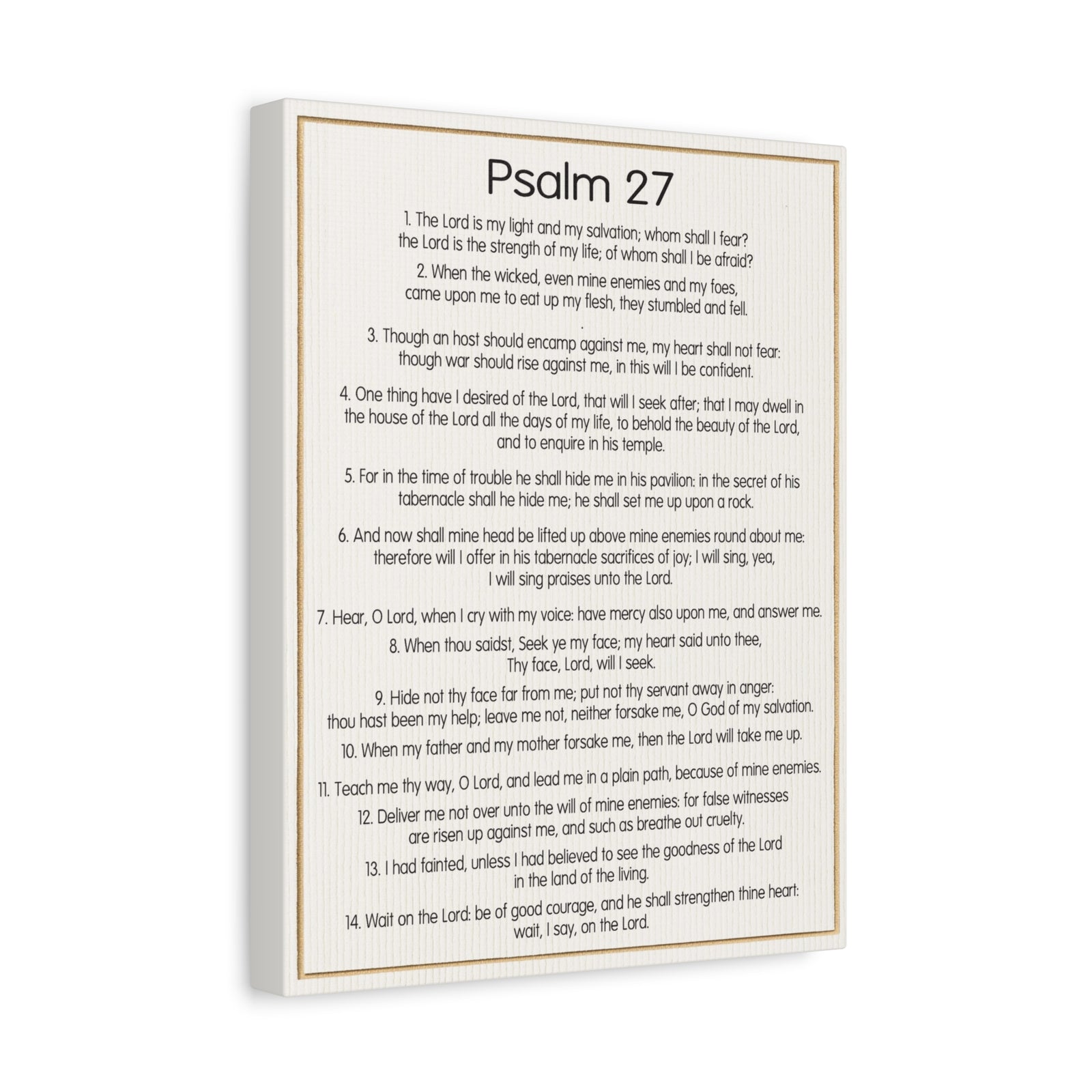 Scripture Walls Fearless Trust in God Psalm 27:1 Christian Wall Art Bible Verse Print Ready to Hang-Express Your Love Gifts