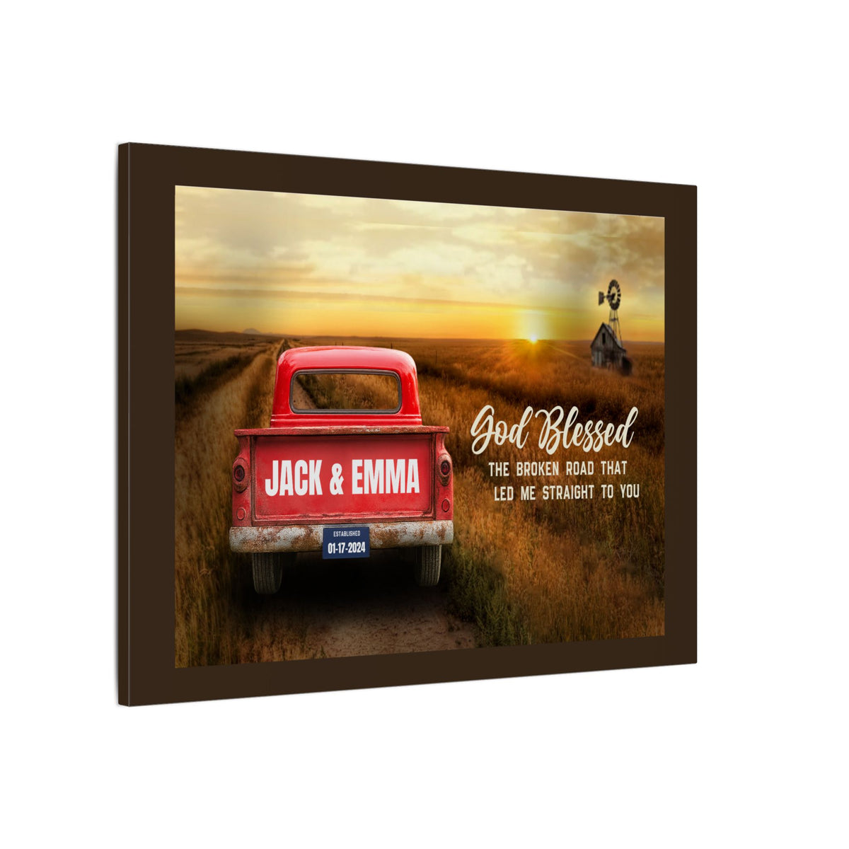 Personalized God Bless The Broken Road Custom Canvas Wall Art-Express Your Love Gifts