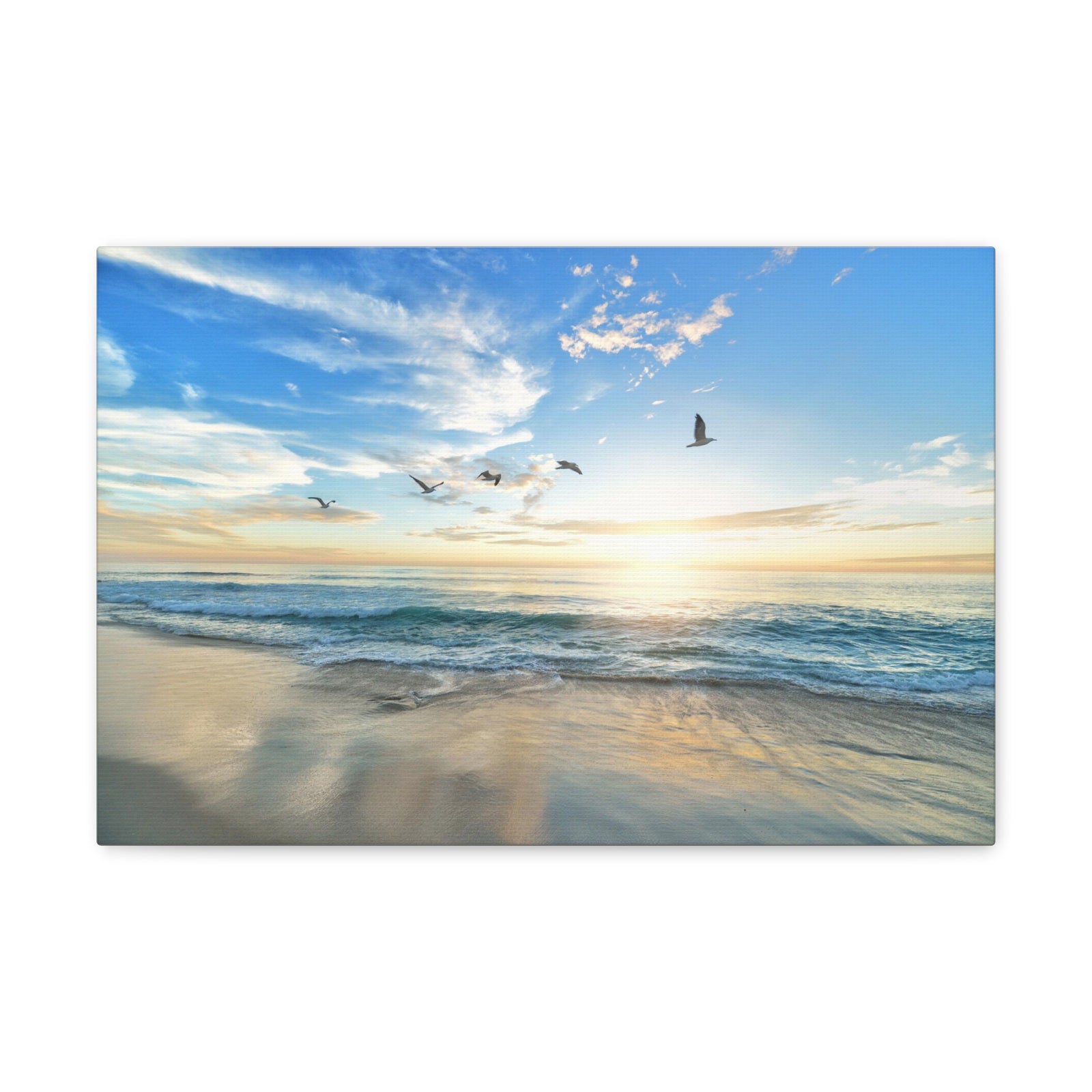 Ocean Flying Birds Ocean Canvas Wall Art for Home Decor Ready-to-Hang-Express Your Love Gifts