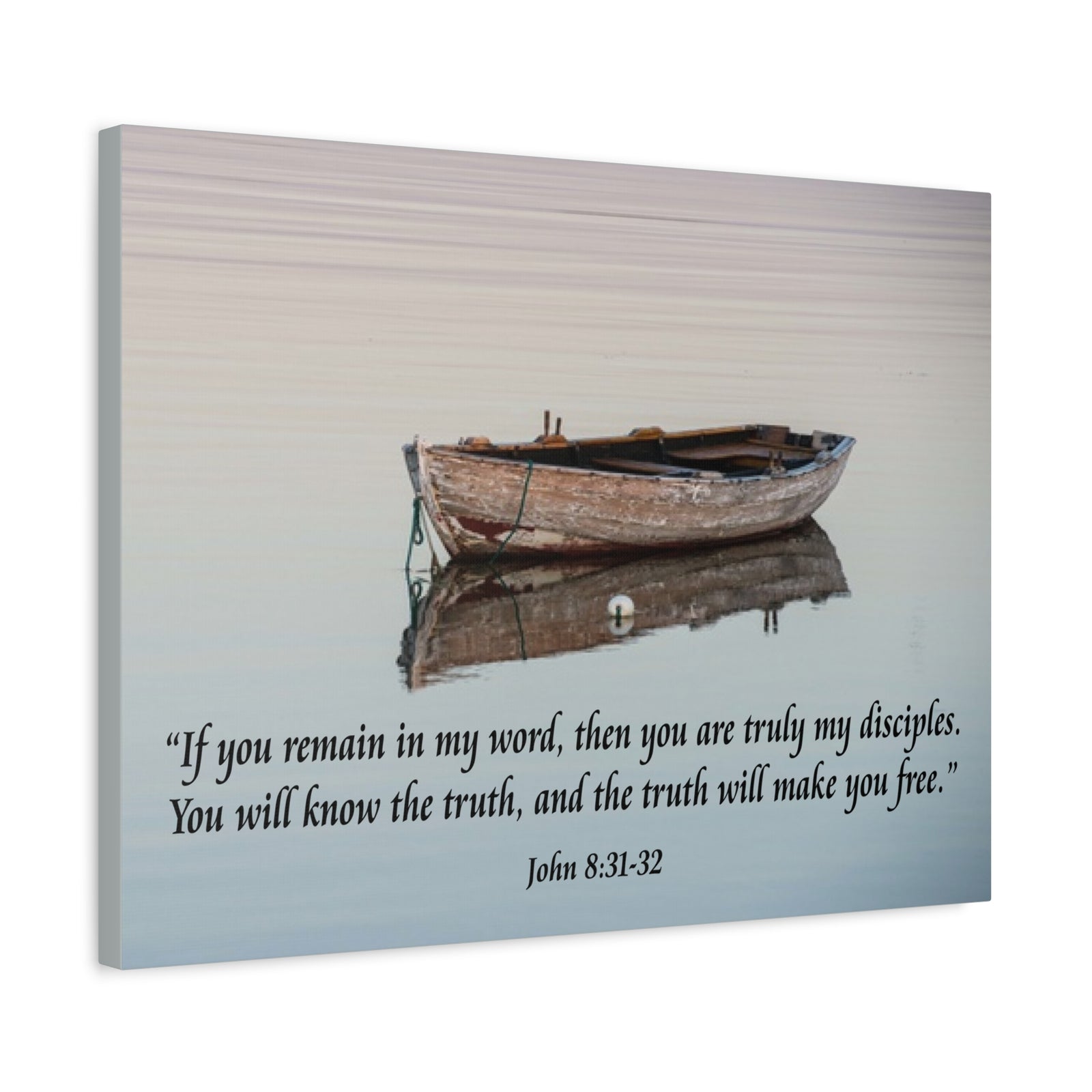 Scripture Walls John 8:31-32 Truth Will Make You Free Bible Verse Canvas Christian Wall Art Ready to Hang Unframed-Express Your Love Gifts