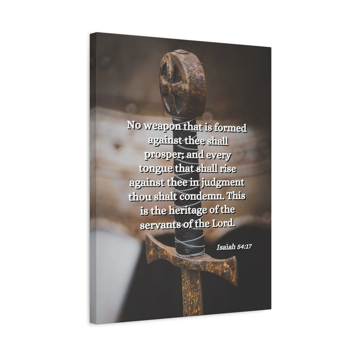 Scripture Walls No Weapon Isaiah 54:17 Bible Verse Canvas Christian Wall Art Ready to Hang-Express Your Love Gifts