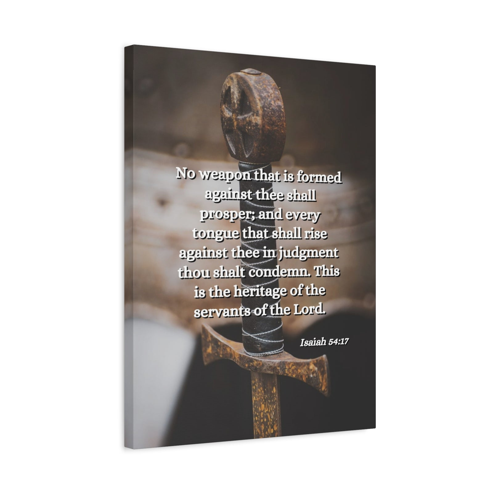 Scripture Walls No Weapon Isaiah 54:17 Bible Verse Canvas Christian Wall Art Ready to Hang-Express Your Love Gifts