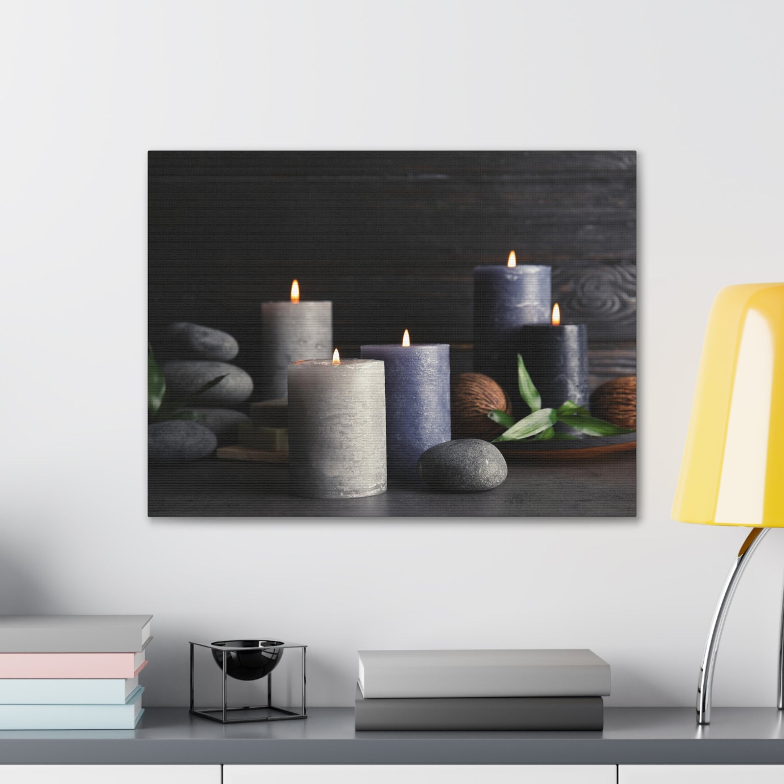 Candles on Table Forest Floral Nature Photography Canvas Wall Art for Home Decor Ready-to-Hang-Express Your Love Gifts