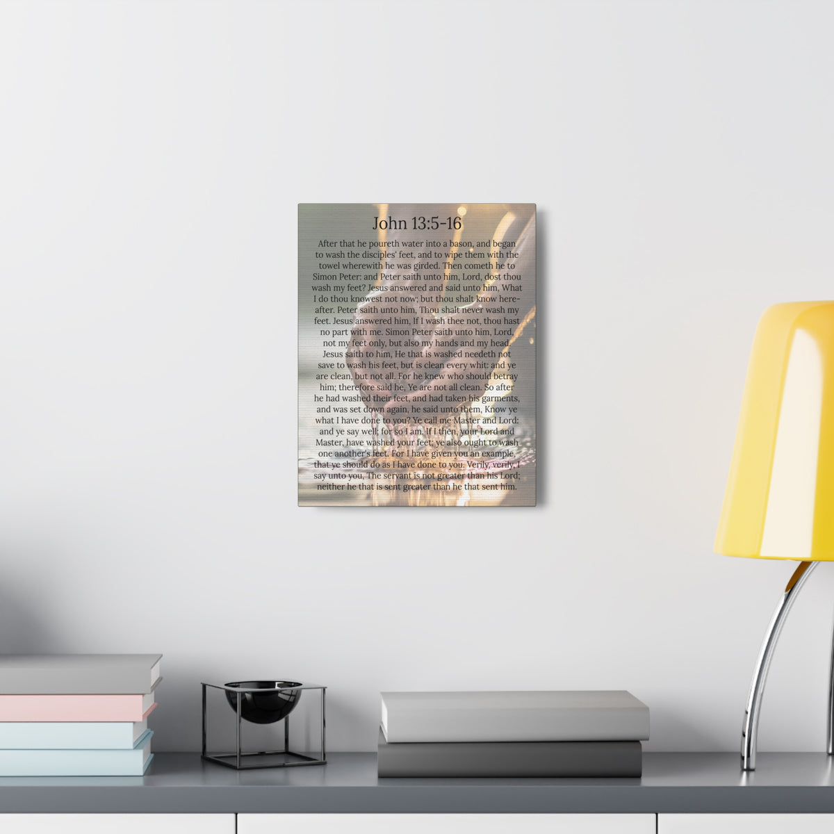 Scripture Walls Footwashing John 13:5-16 Christ Christian Wall Art Print Ready to Hang Unframed-Express Your Love Gifts