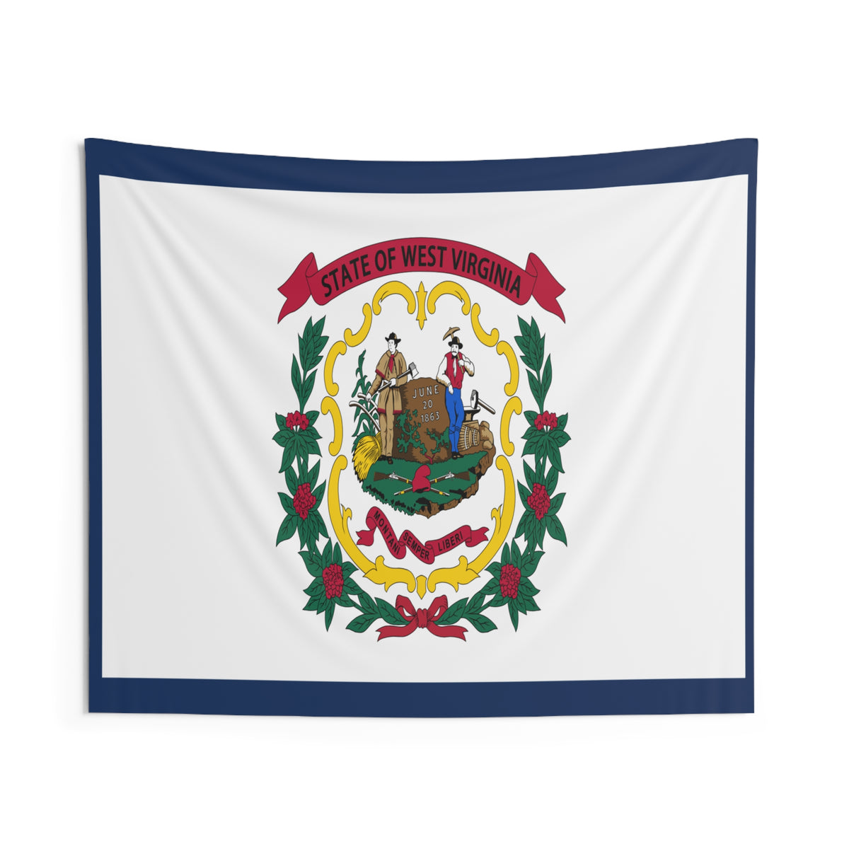 West Virginia State Flag Wall Hanging Tapestry-Express Your Love Gifts