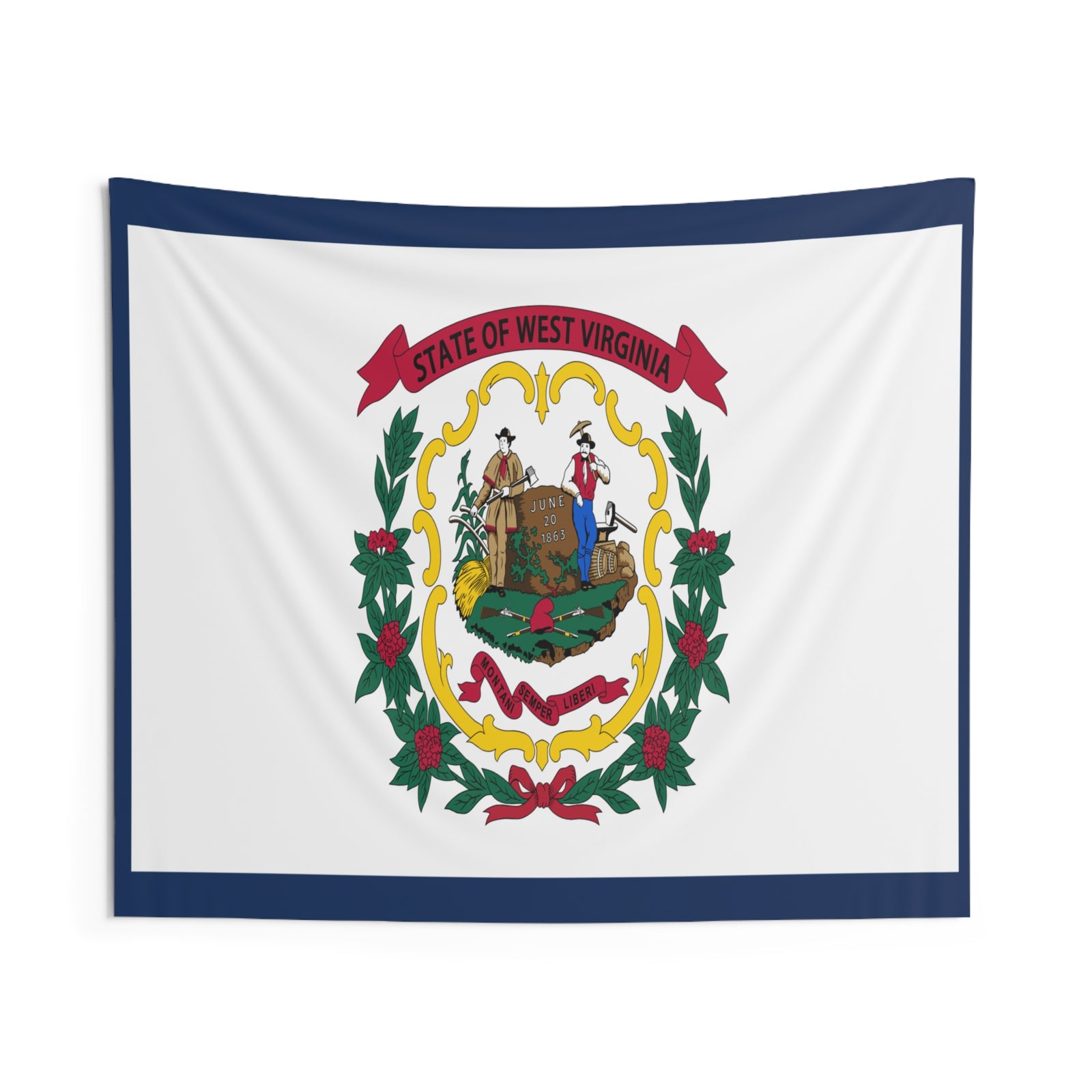 West Virginia State Flag Wall Hanging Tapestry-Express Your Love Gifts