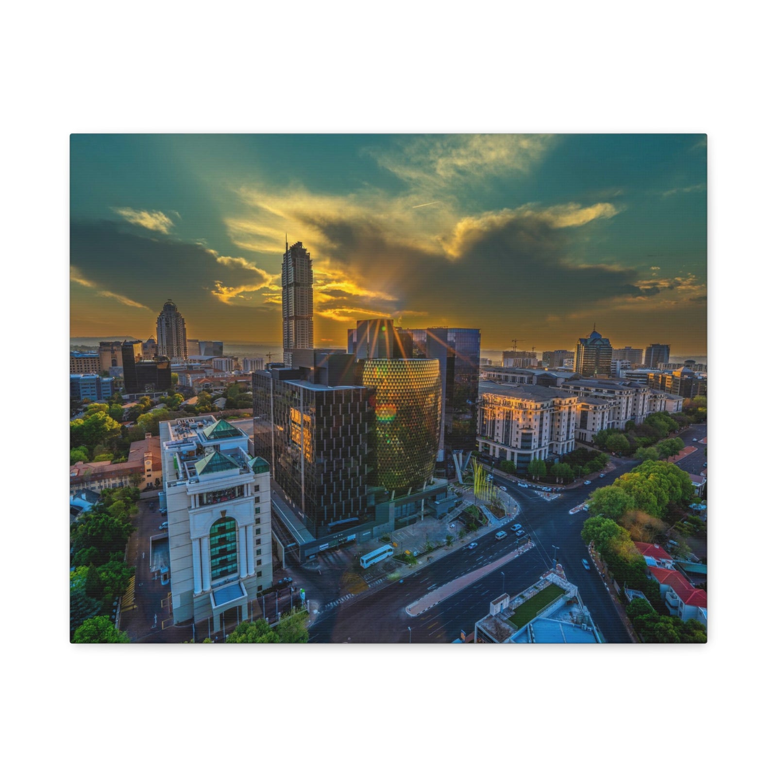 Johannesburg Daytime Skyline Canvas Artwork High-Quality Breathtaking Stunning Cityscape for Home Decor Ready to Hang-Express Your Love Gifts