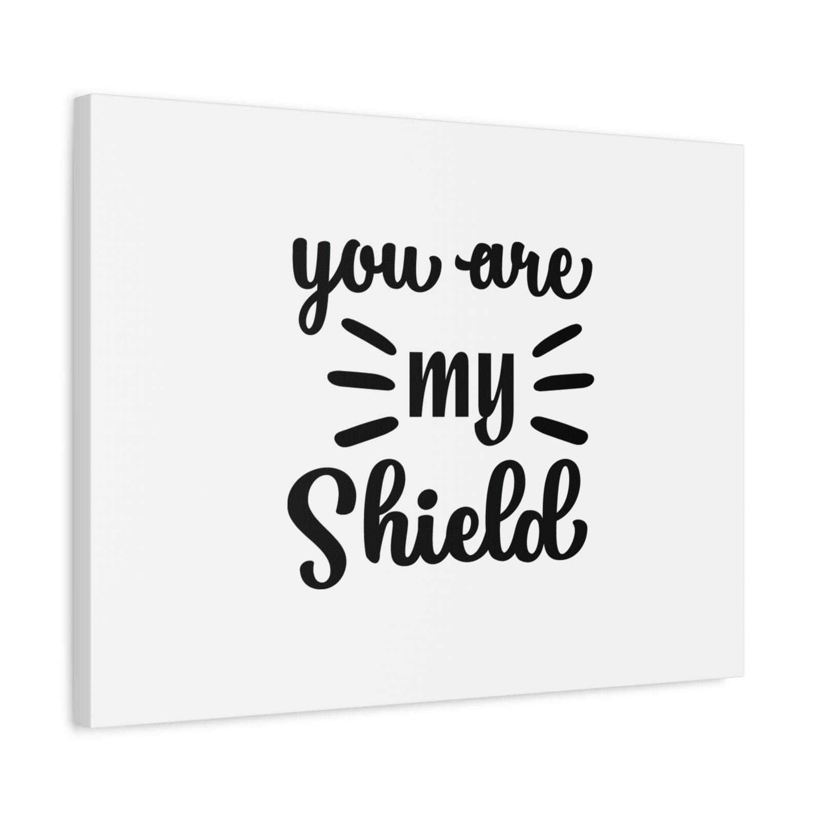 Scripture Canvas You Are My Shield Psalm 3:3 Christian Wall Art Bible Verse Print Ready to Hang-Express Your Love Gifts