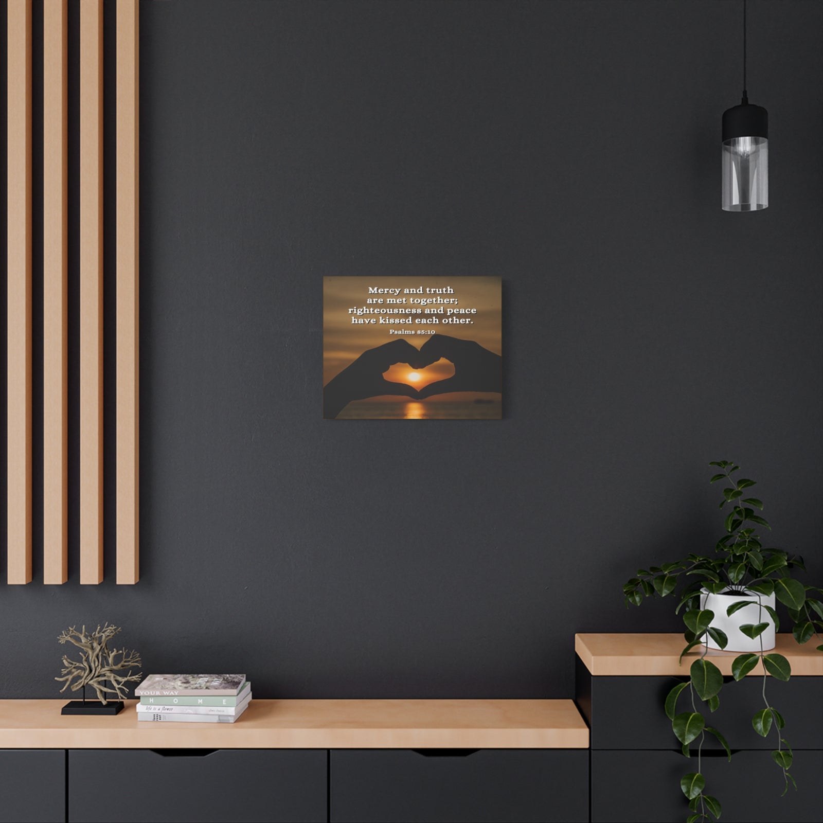 Scripture Walls Mercy And Truth Psalms 85:10 Bible Verse Canvas Christian Wall Art Ready to Hang-Express Your Love Gifts