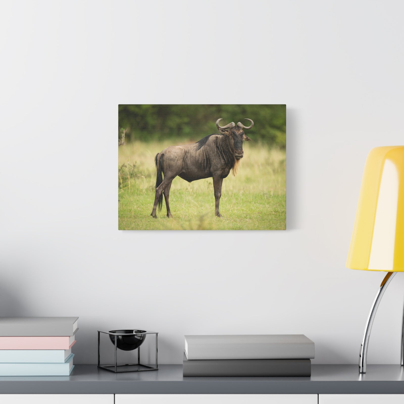 Funny Wildebeest Silly Wildebeest Scene Outdoor Wall Art Ready to Hang-Express Your Love Gifts