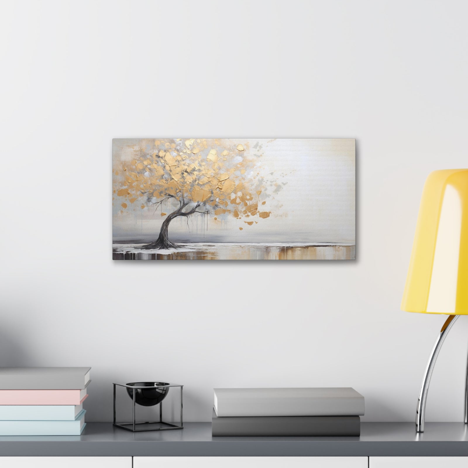 Abstract Oil Painting Forest Tree Contemporary Art Canvas Wall Art for Home Decor Ready-to-Hang-Express Your Love Gifts